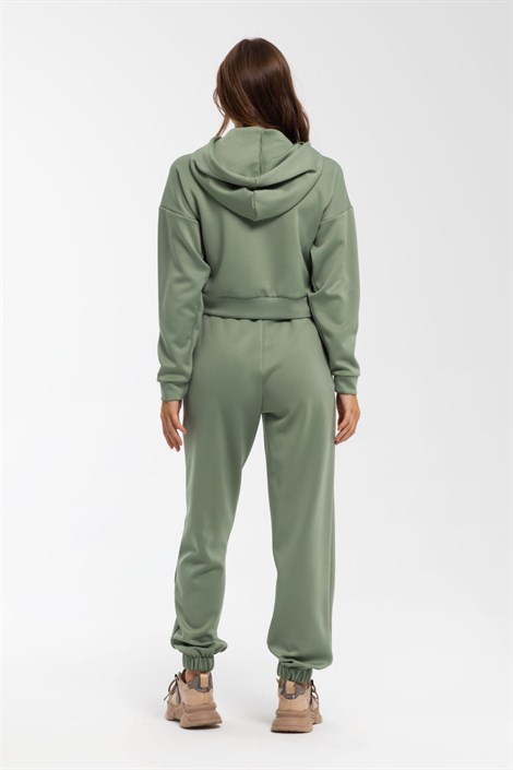 Kapüşonlu Sweatshirt 21-1237 Mint