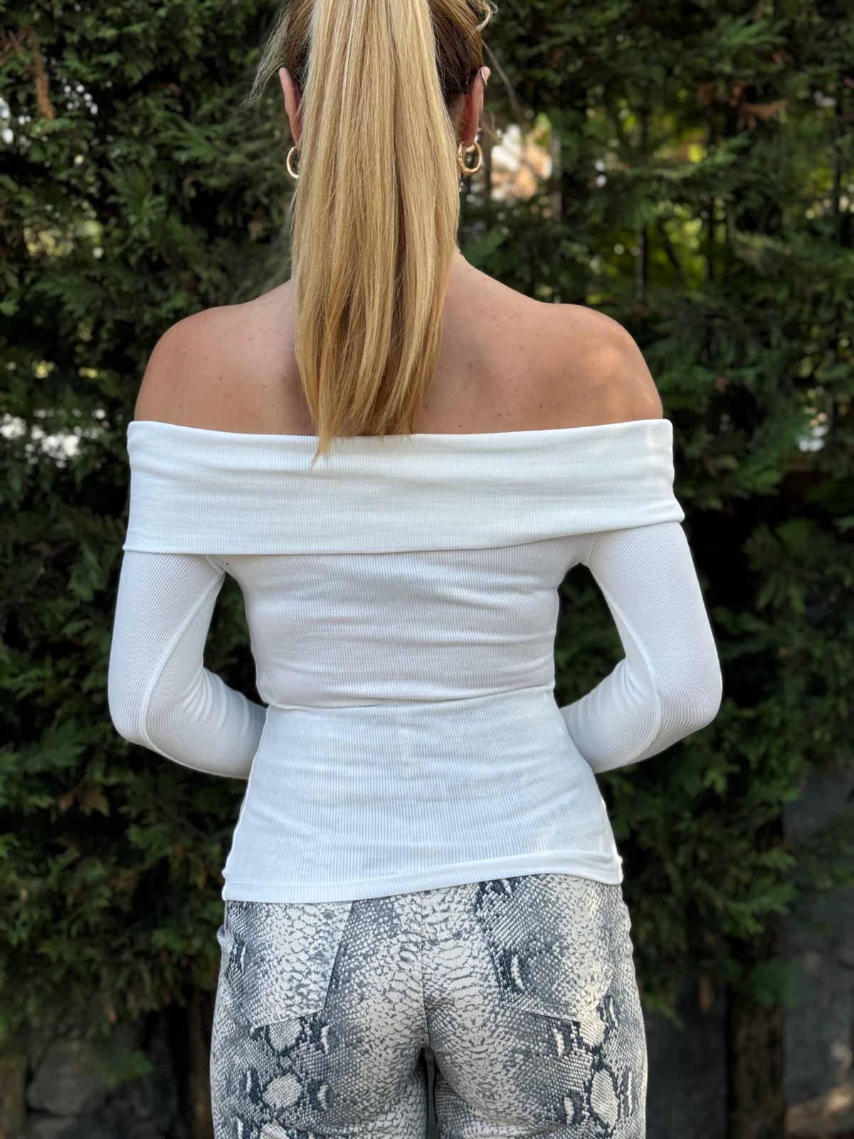 Kaşkorse Bluz 4987 Beyaz