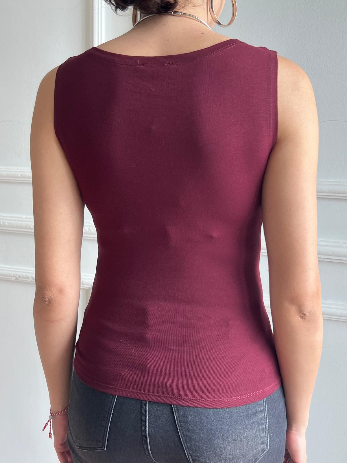 Kayık Yaka Atlet 20868 Bordo