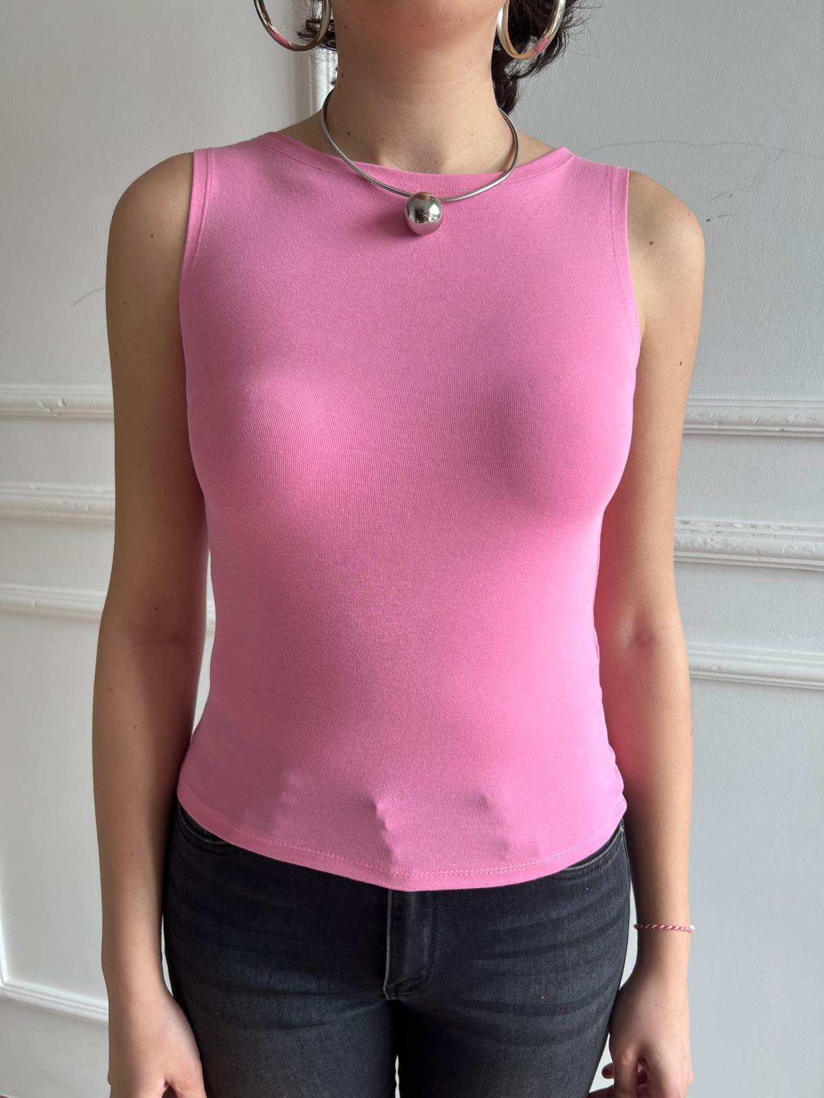 Kayık Yaka Atlet 20868 Pembe