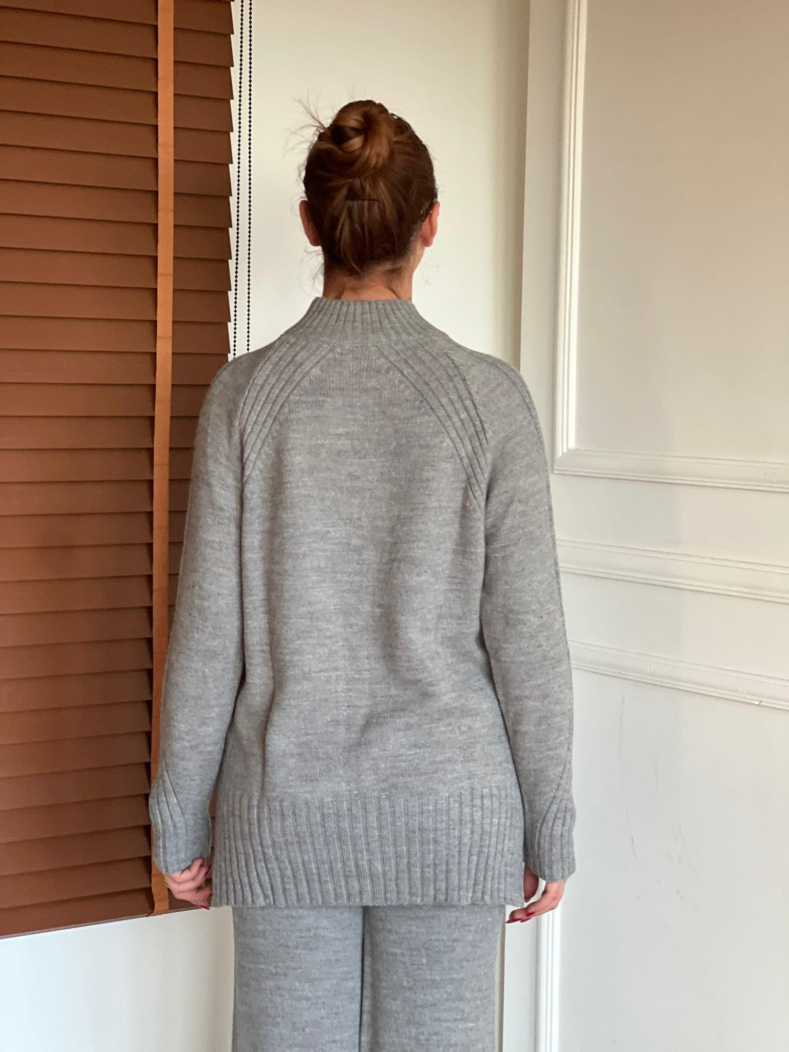 Kazak Pantolon Triko Takım 23772 Gri