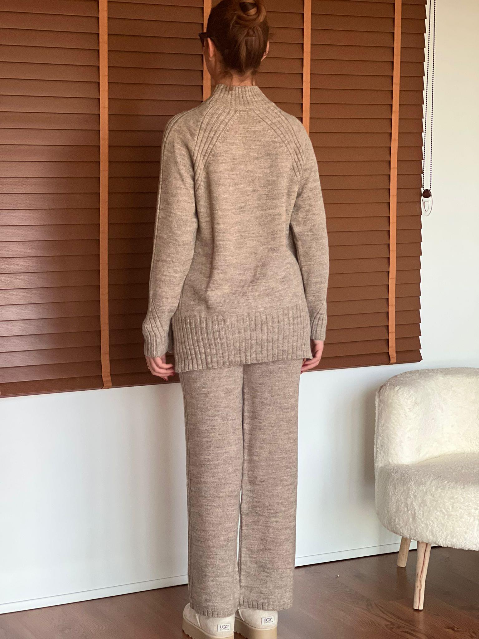 Kazak Pantolon Triko Takım 23772 Vizon