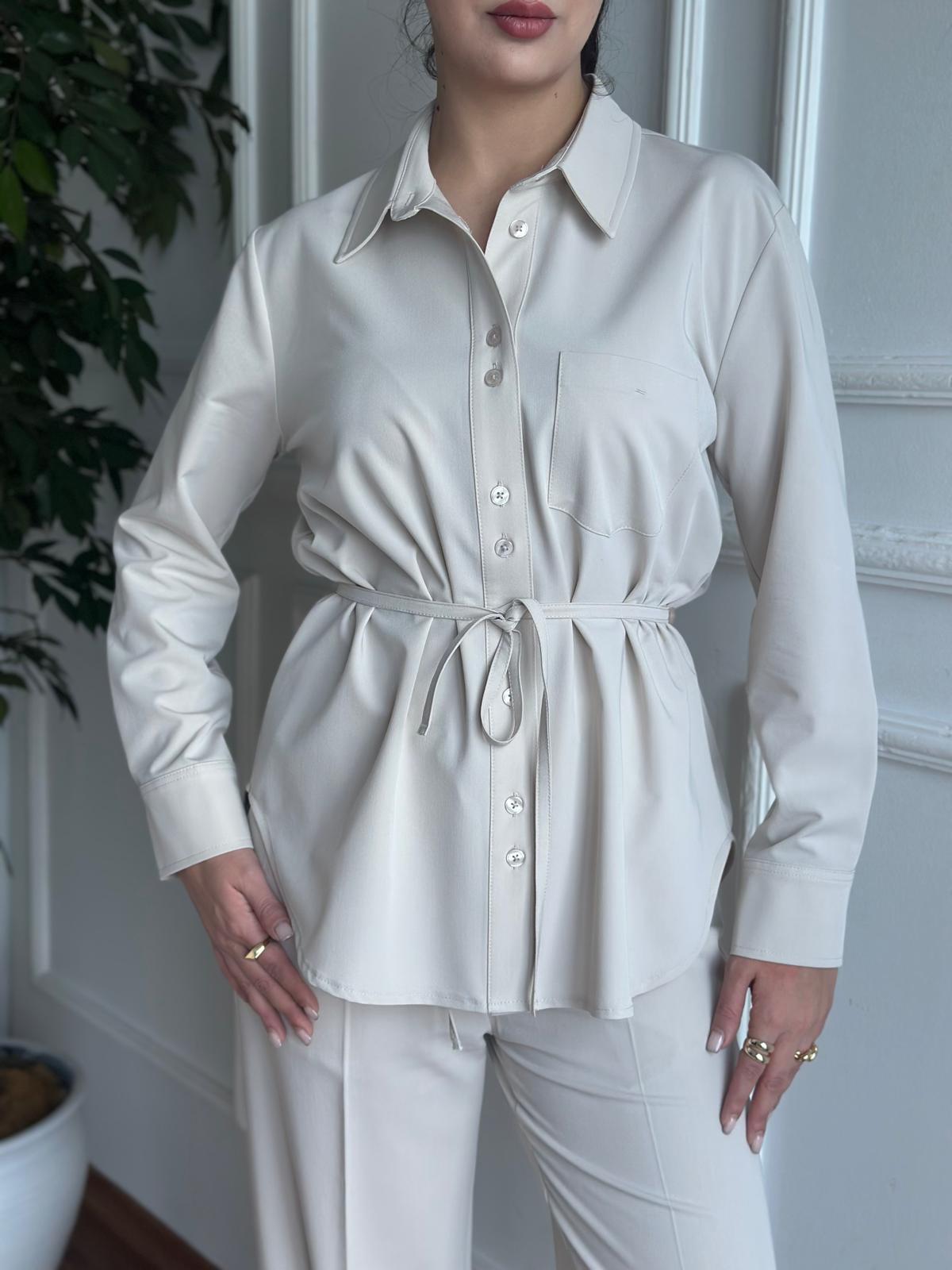 Kemerli Gömlek 50498 Taş