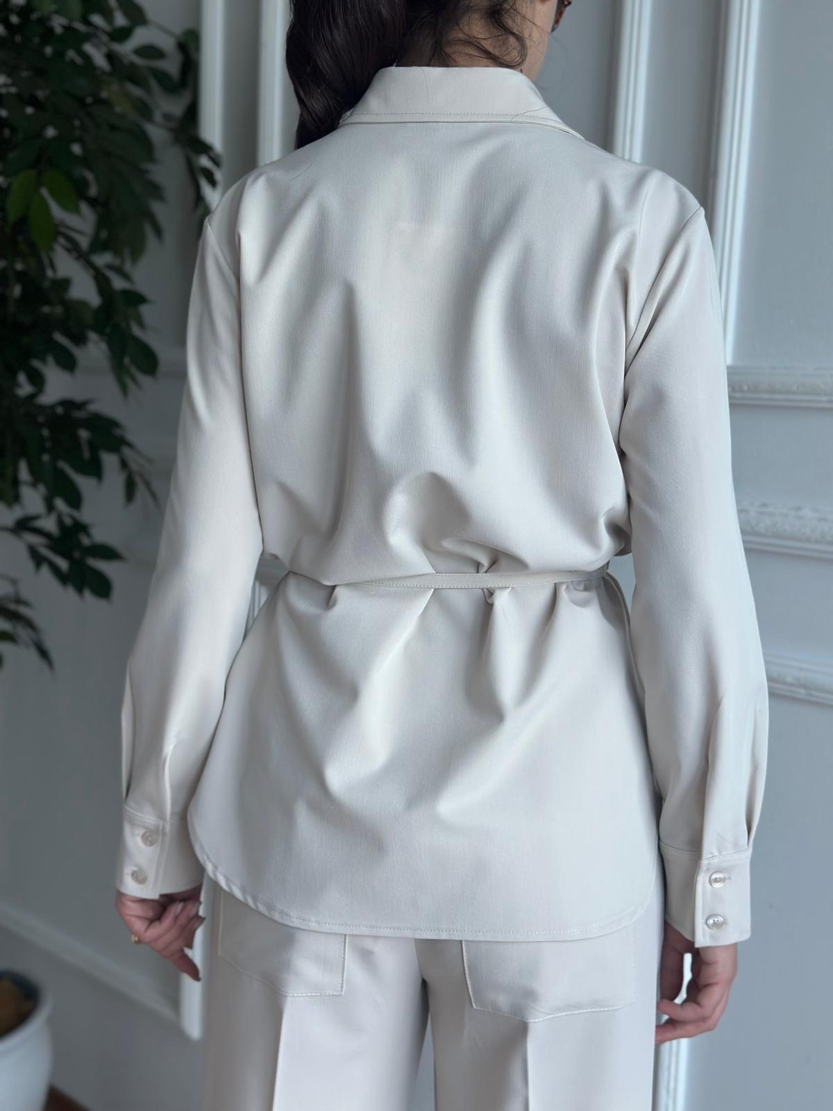 Kemerli Gömlek 50498 Taş