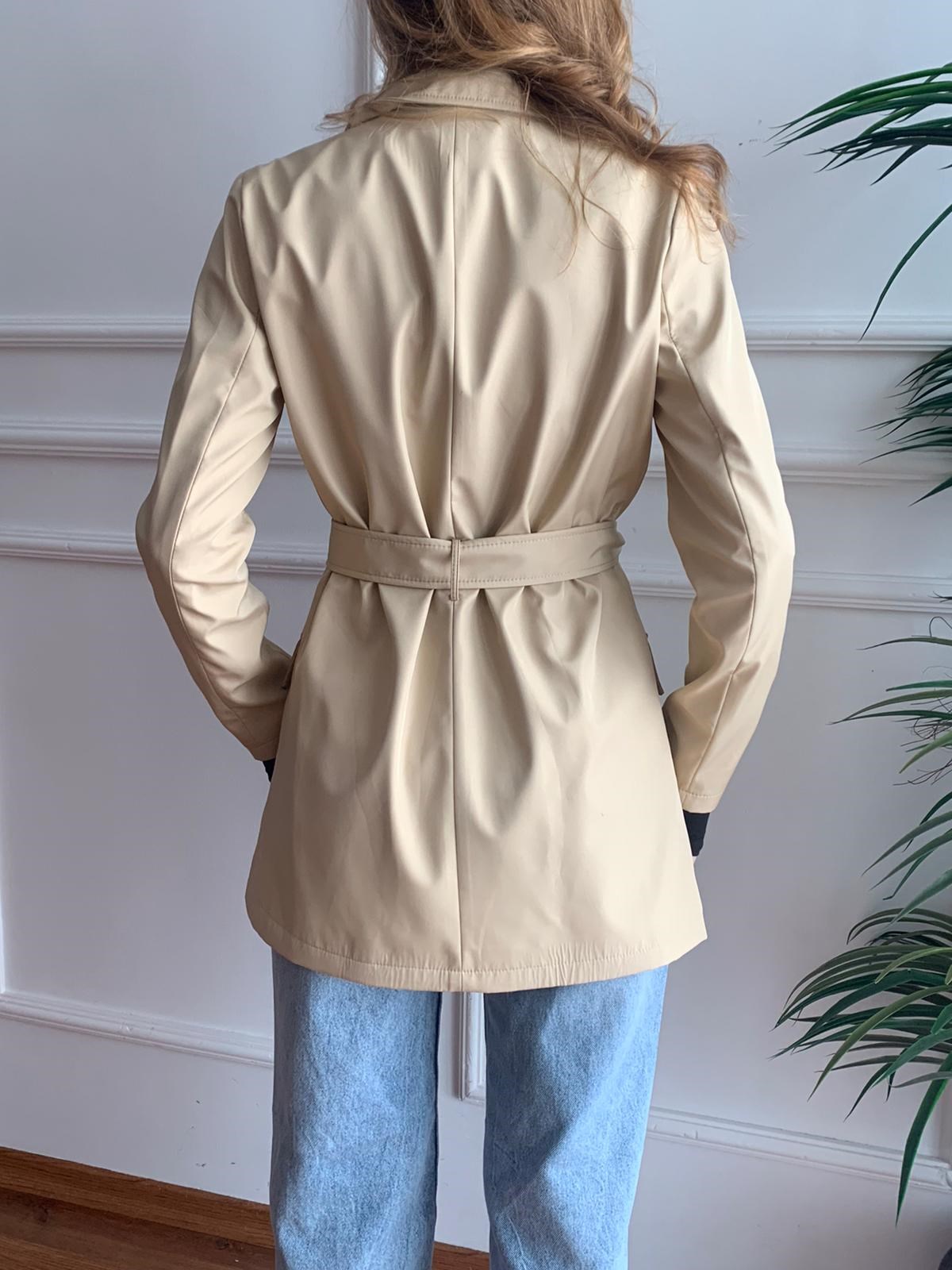 Kemerli Midi Trençkot 138452 Bej