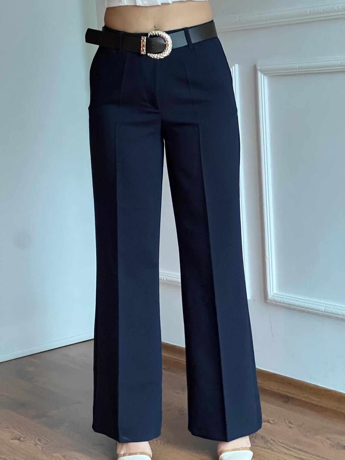 Kemerli Palazzo Pantolon 17038 Lacivert