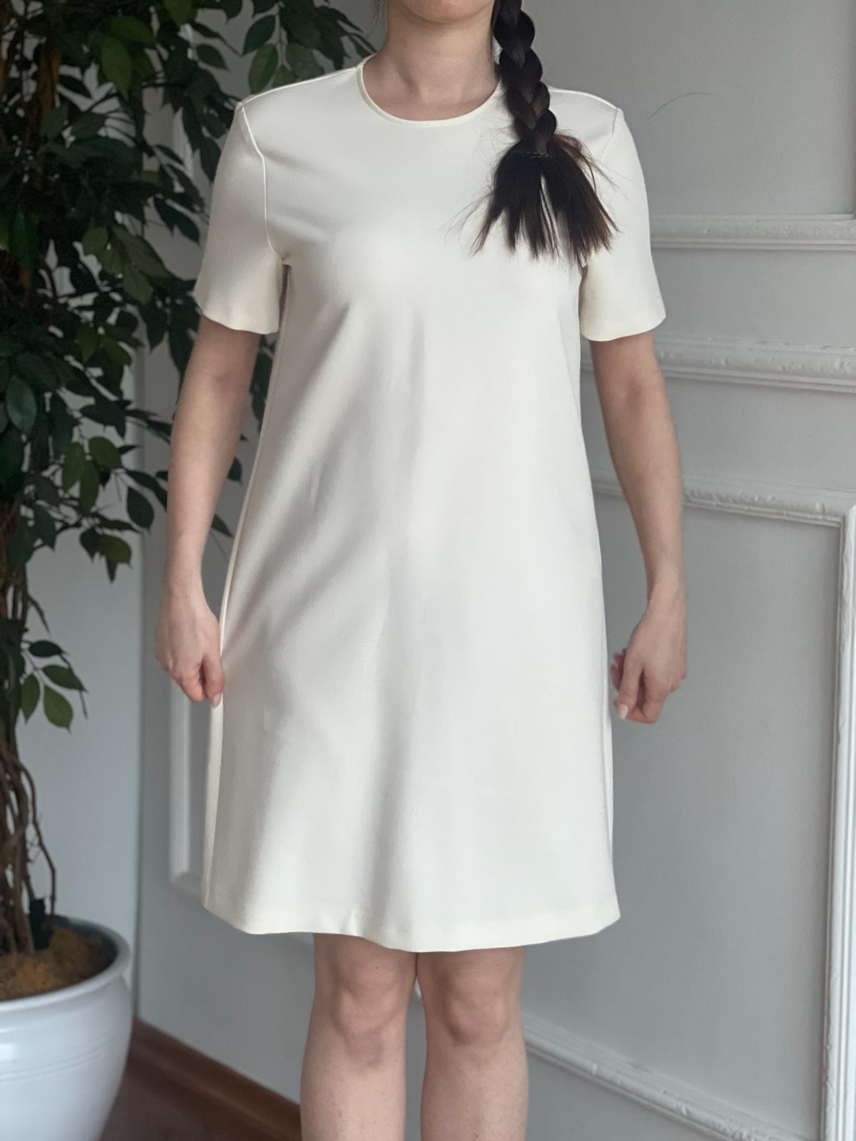 Kısa Kol Elbise 5173 Ekru