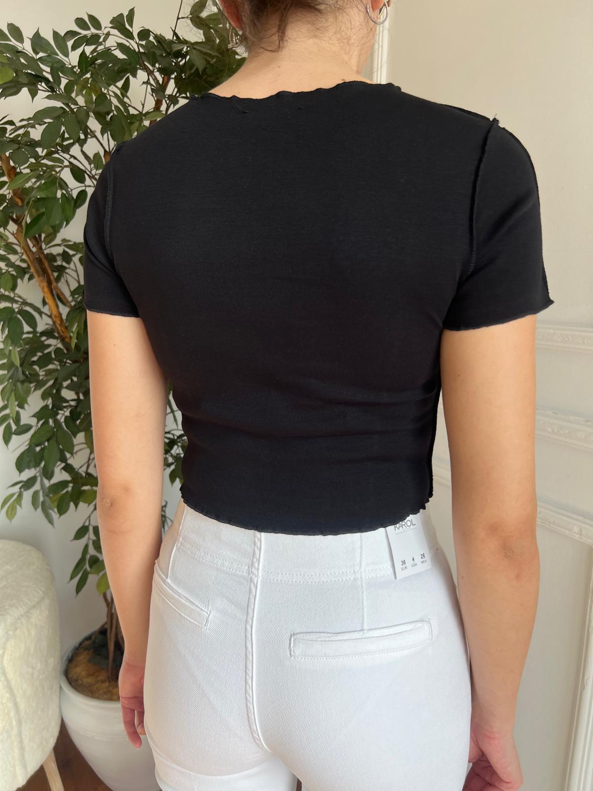 Kısa Kol Tshirt 16169 Siyah