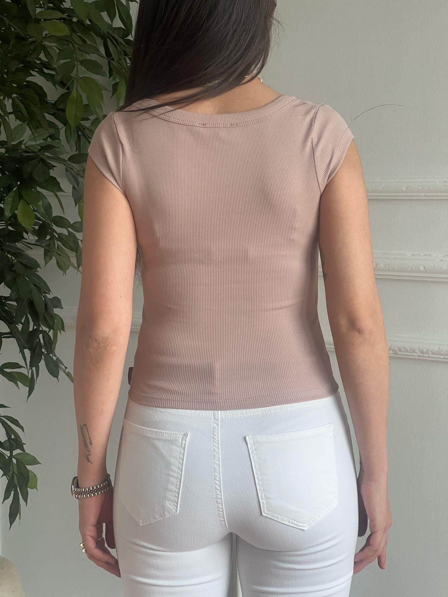 Kısa Kol Tshirt 16695 Vizon