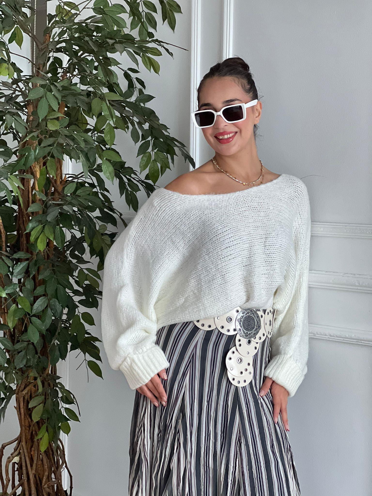 Kolları Katlamalı Kazak 4338 Ekru