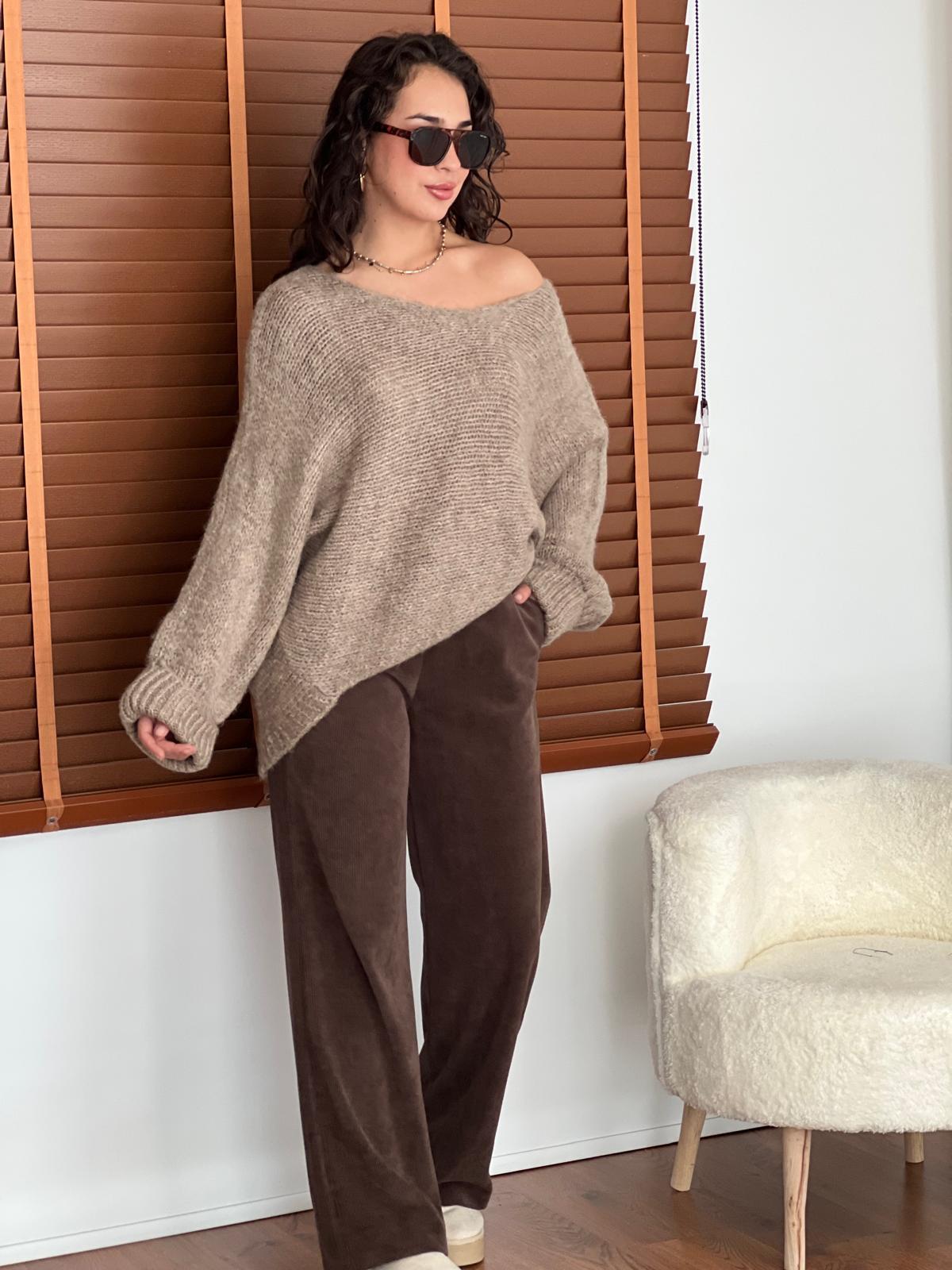 Kolları Katlamalı Kazak 4338 Vizon