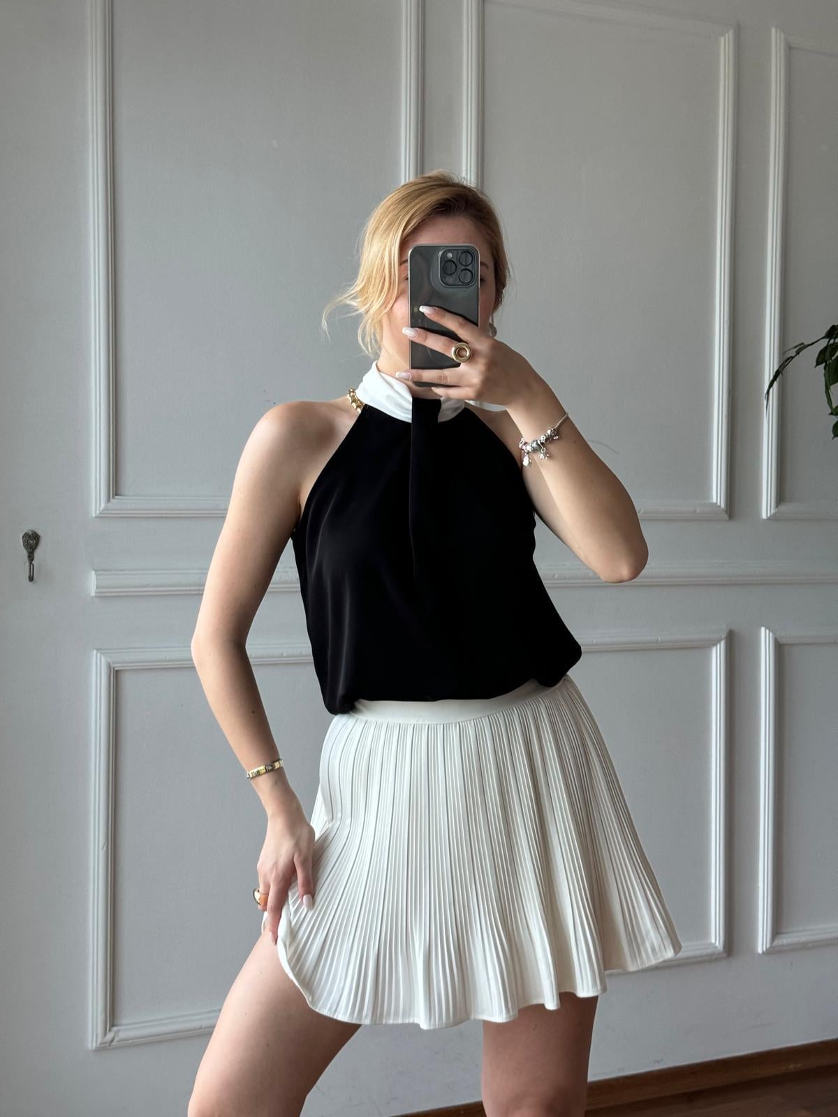 Kolsuz Bluz 3048 Siyah