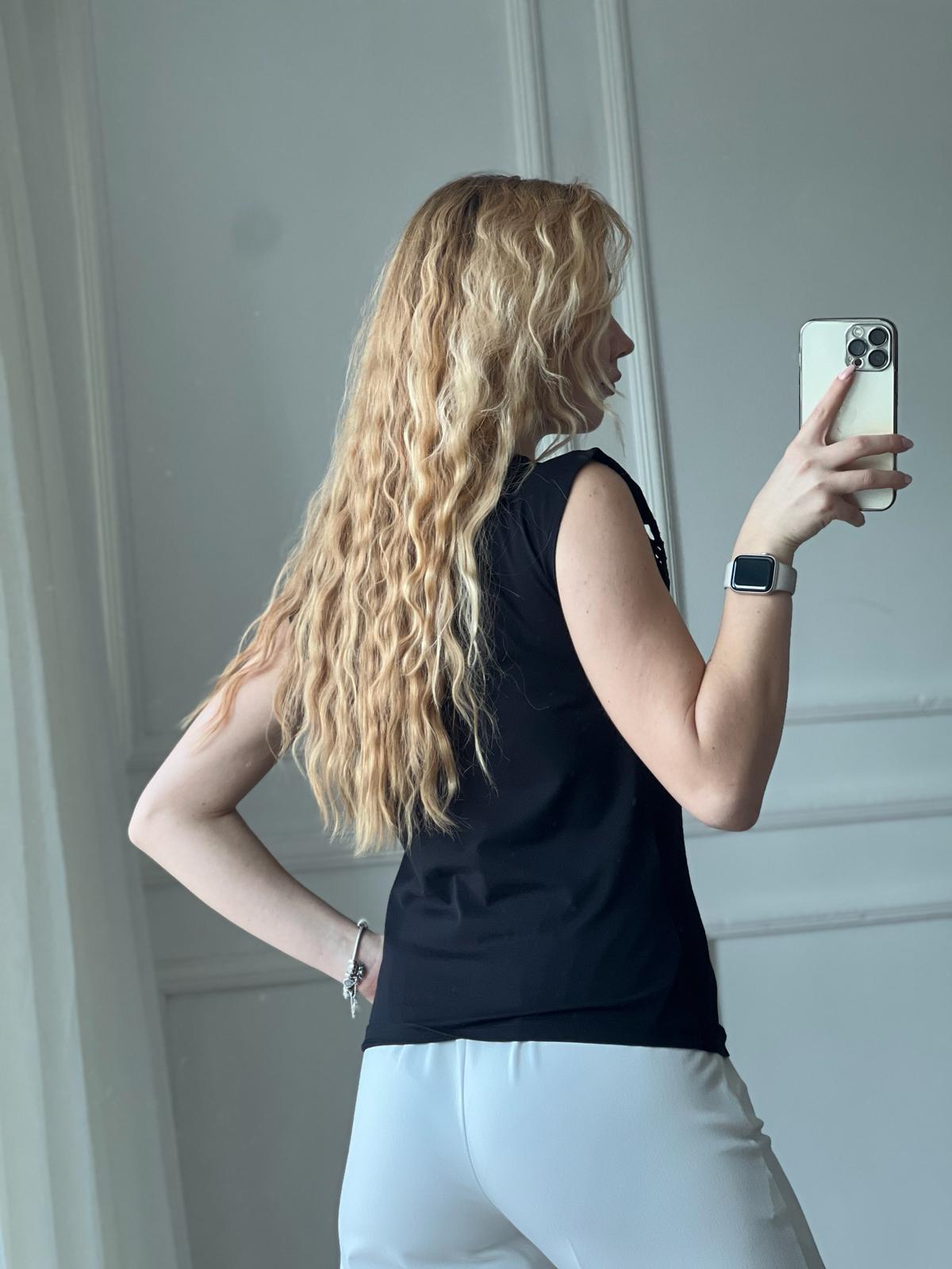 Kolu Nakışlı Tshirt 4709 Siyah