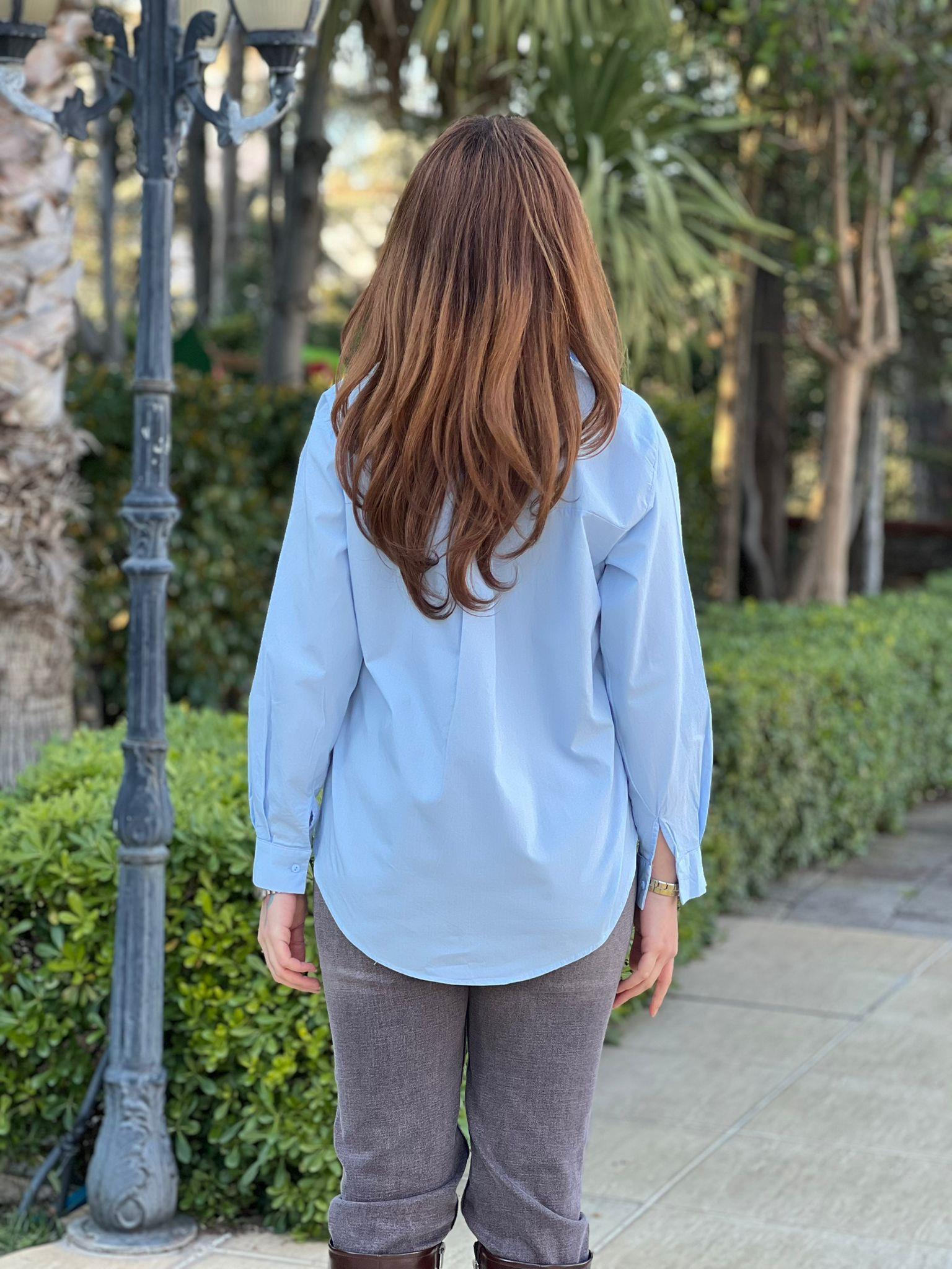 Kravatlı Poplin Gömlek 26092 Bebe Mavisi