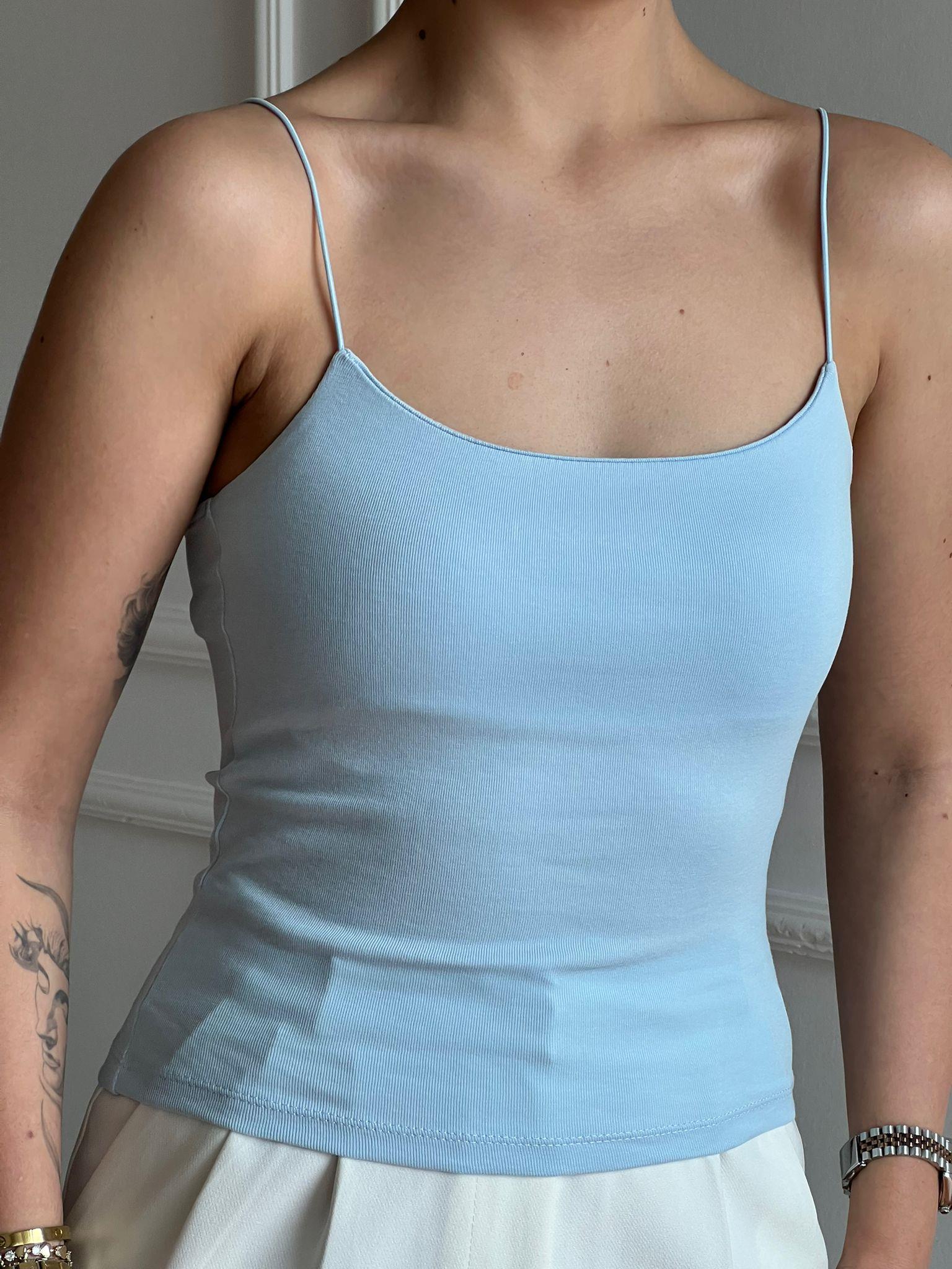 Lastik Askılı Atlet 4829 Bebe Mavisi