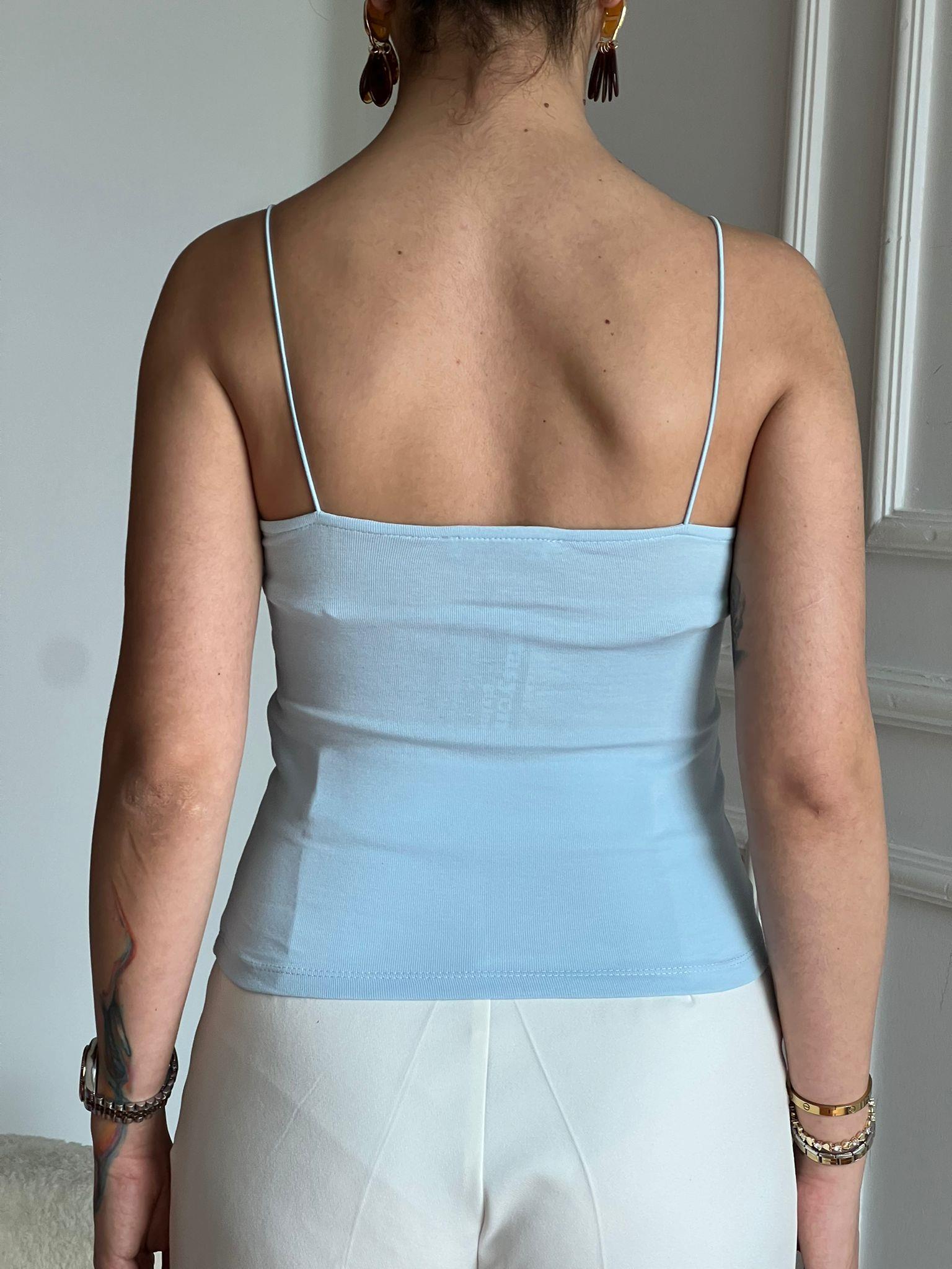 Lastik Askılı Atlet 4829 Bebe Mavisi