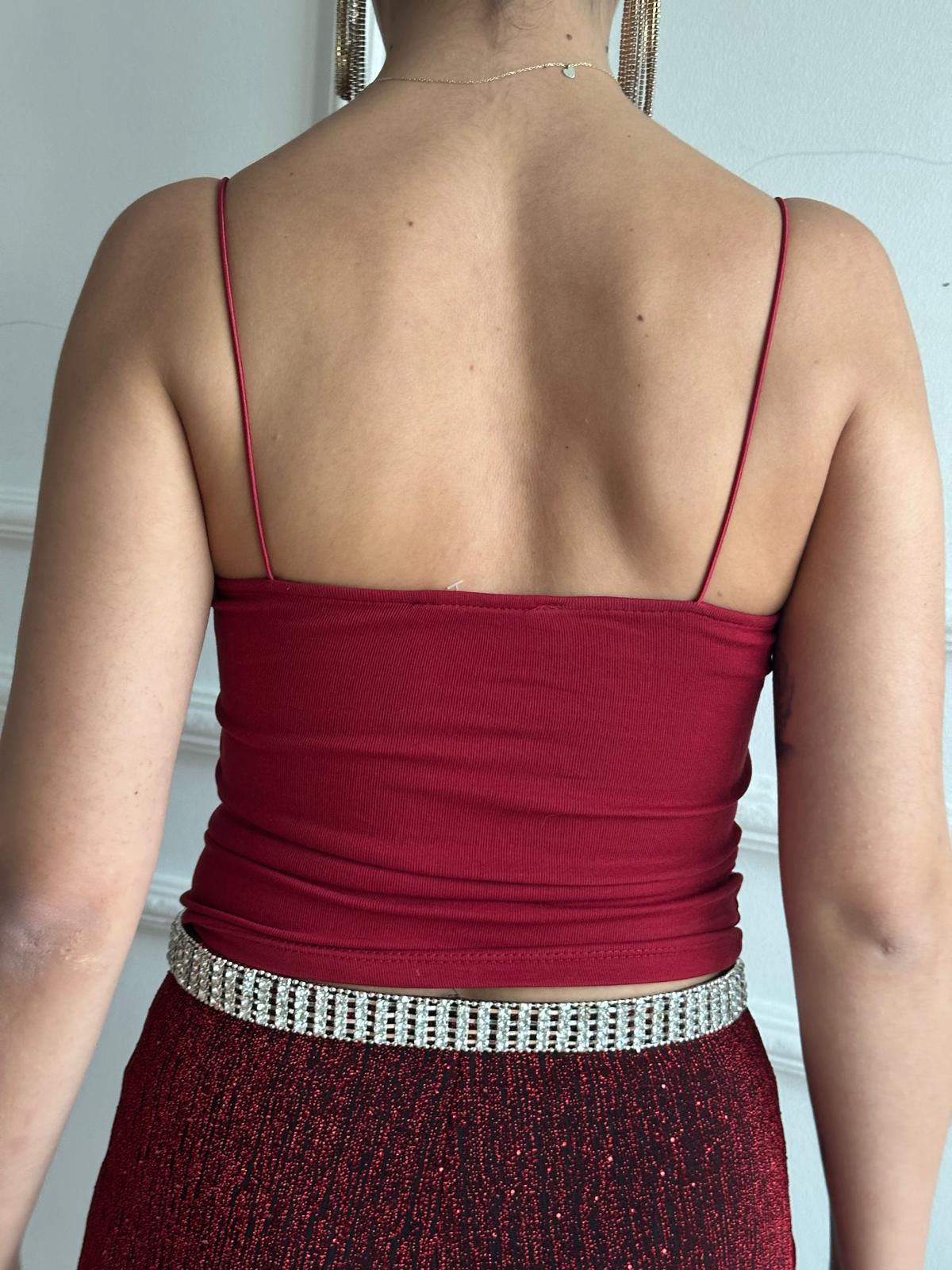 Lastik Askılı Atlet 4829 Bordo