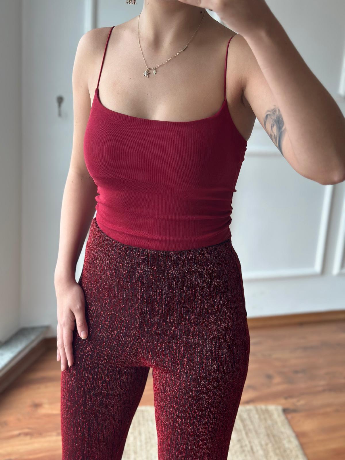 Lastik Askılı Atlet 4829 Bordo