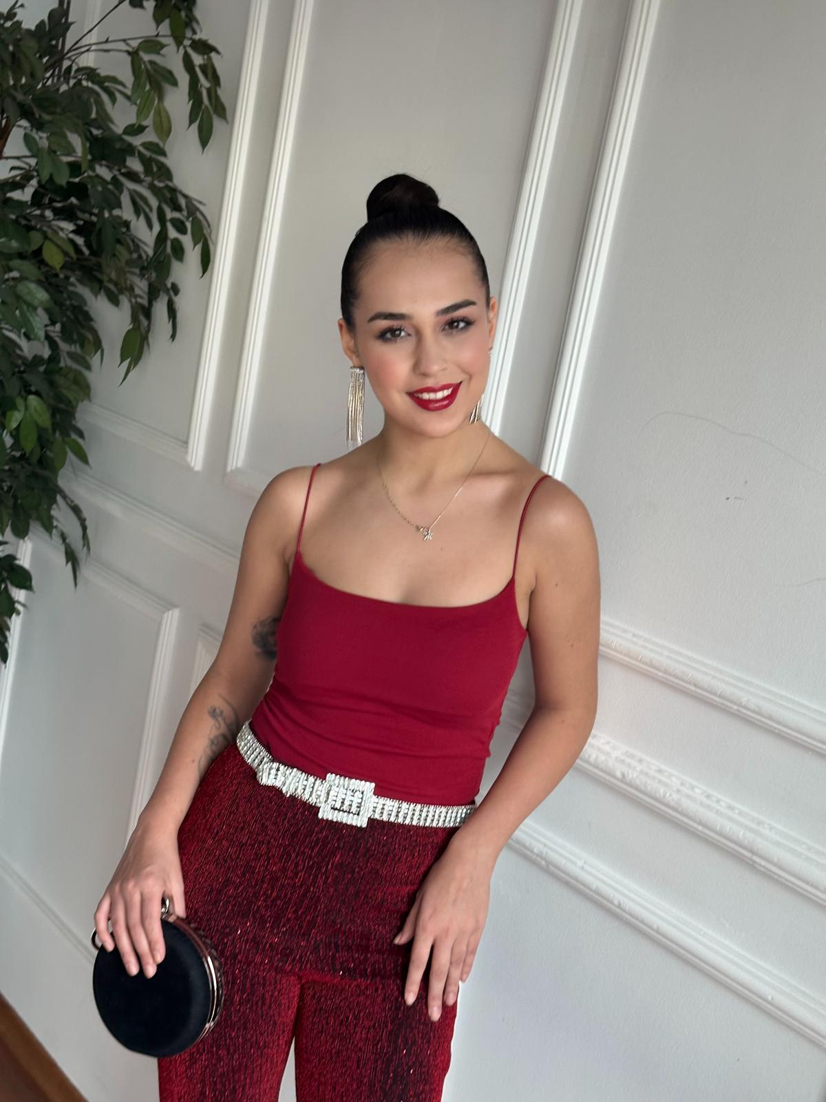 Lastik Askılı Atlet 4829 Bordo