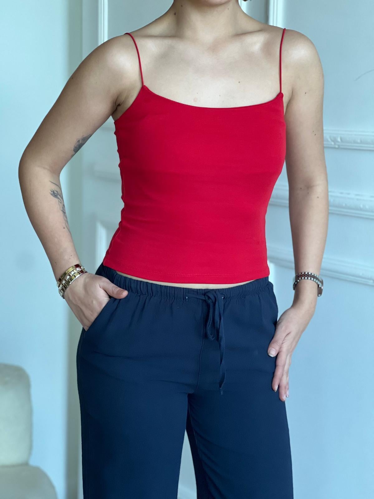 Lastik Askılı Atlet 4829 Kırmızı