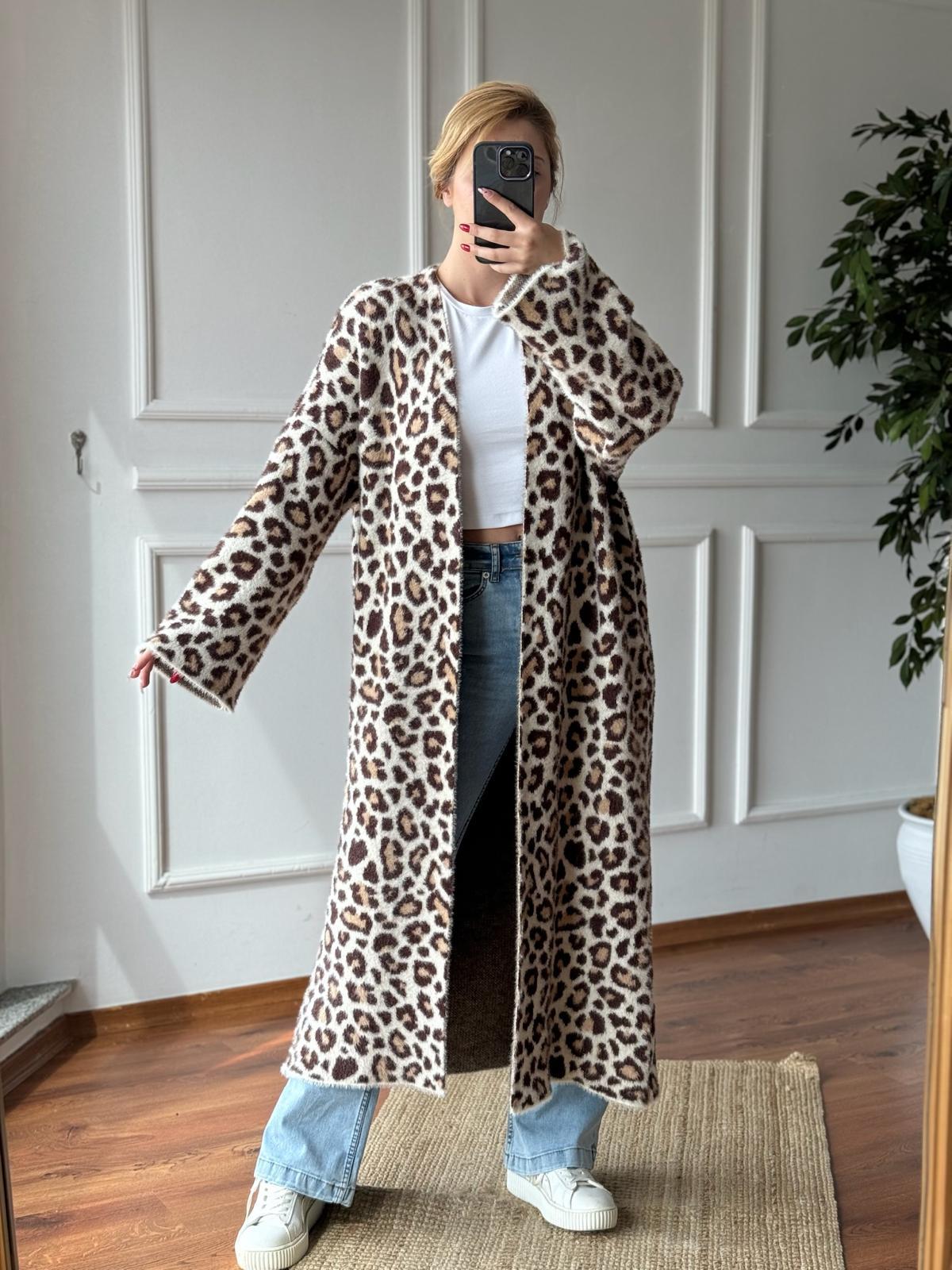 Leopar Hırka 4381 Bej