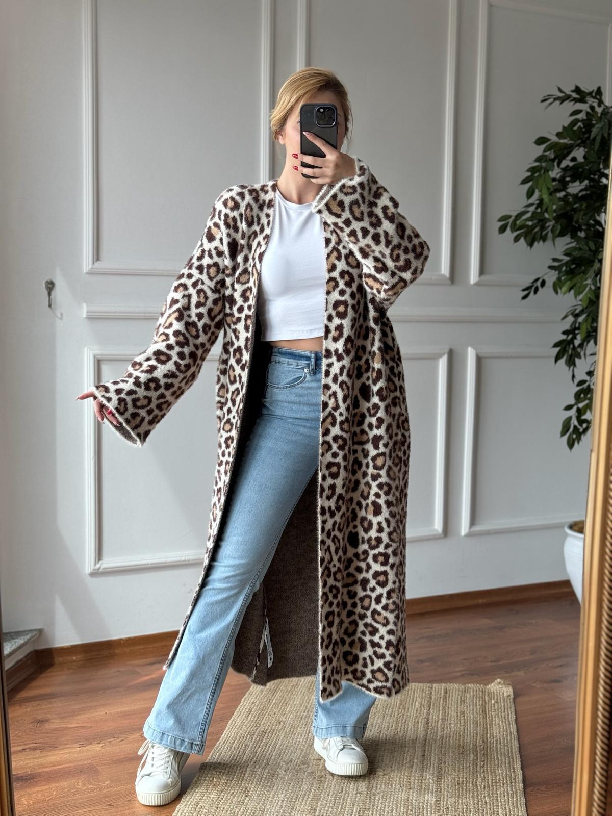 Leopar Hırka 4381 Bej