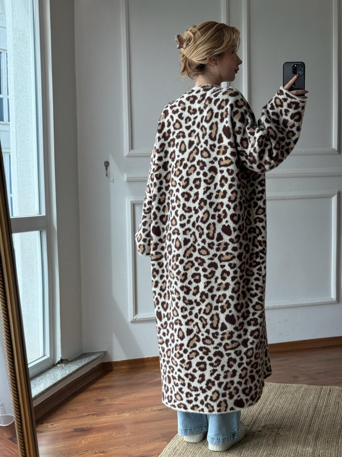 Leopar Hırka 4381 Bej