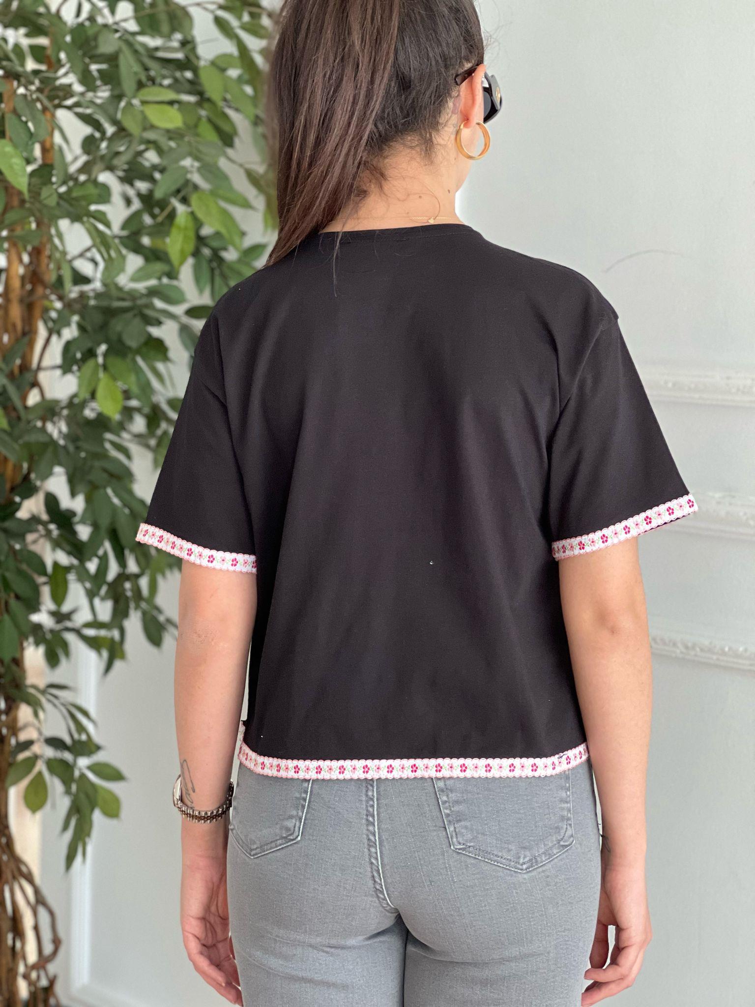 Love Baskılı Tshirt 29481 Siyah