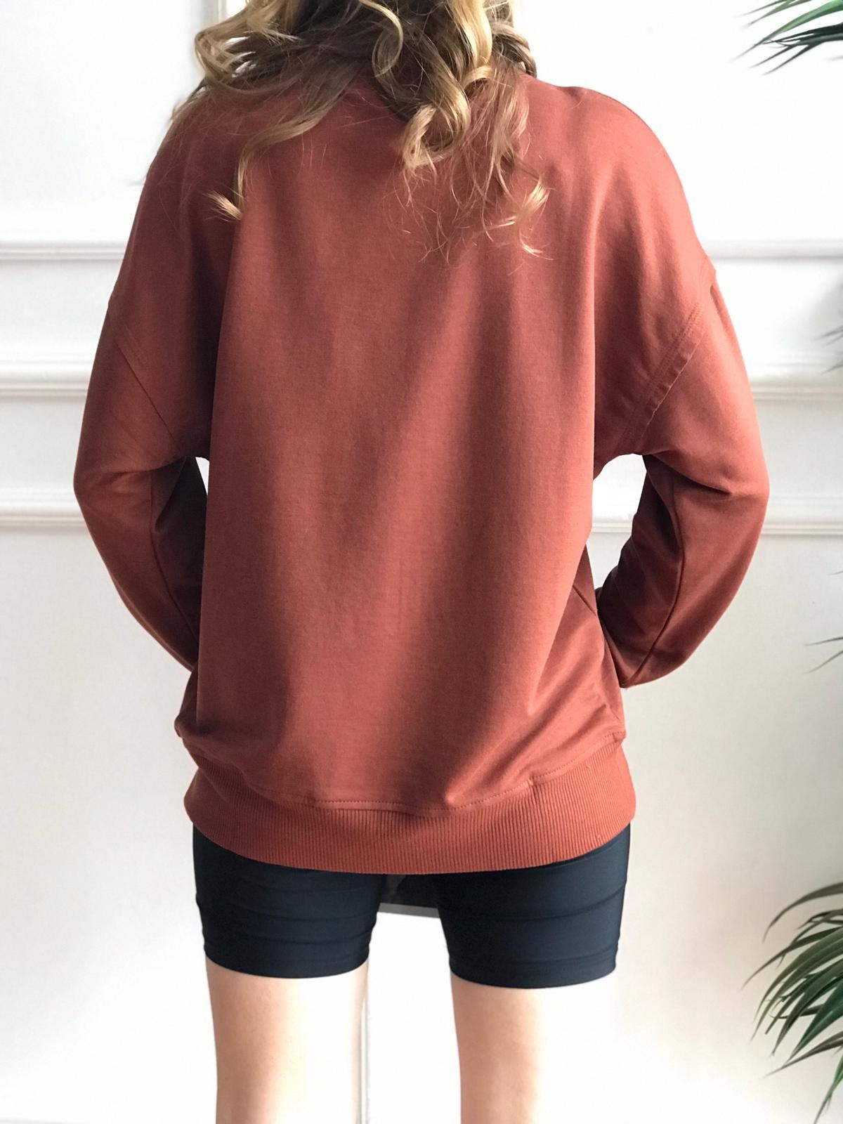 Mariquita Baskılı Sweat Kiremit