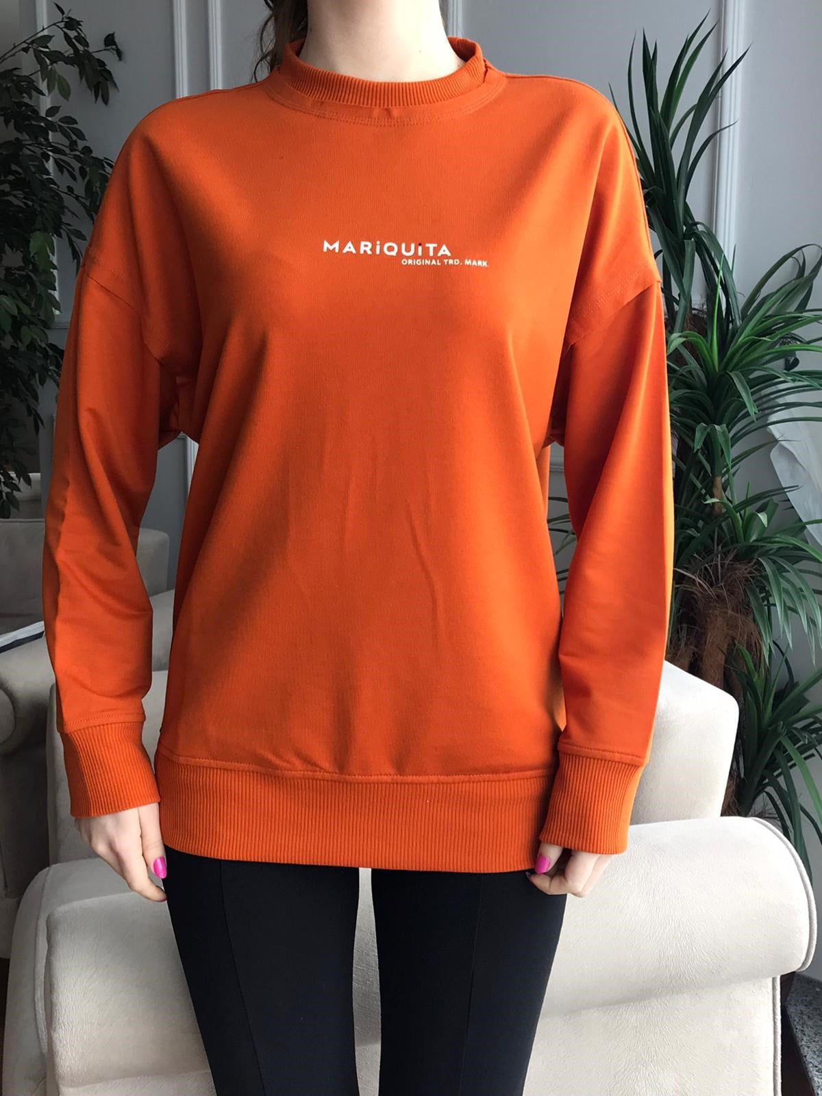 Mariquita Baskılı Sweat Turuncu