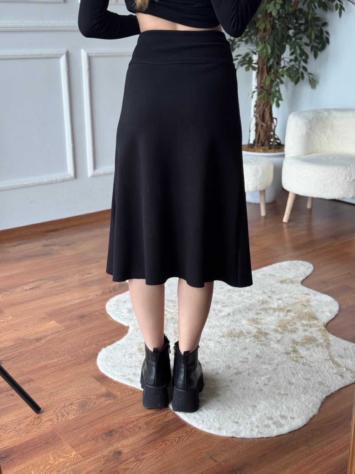 Midi Boy Triko Etek 16467 Siyah