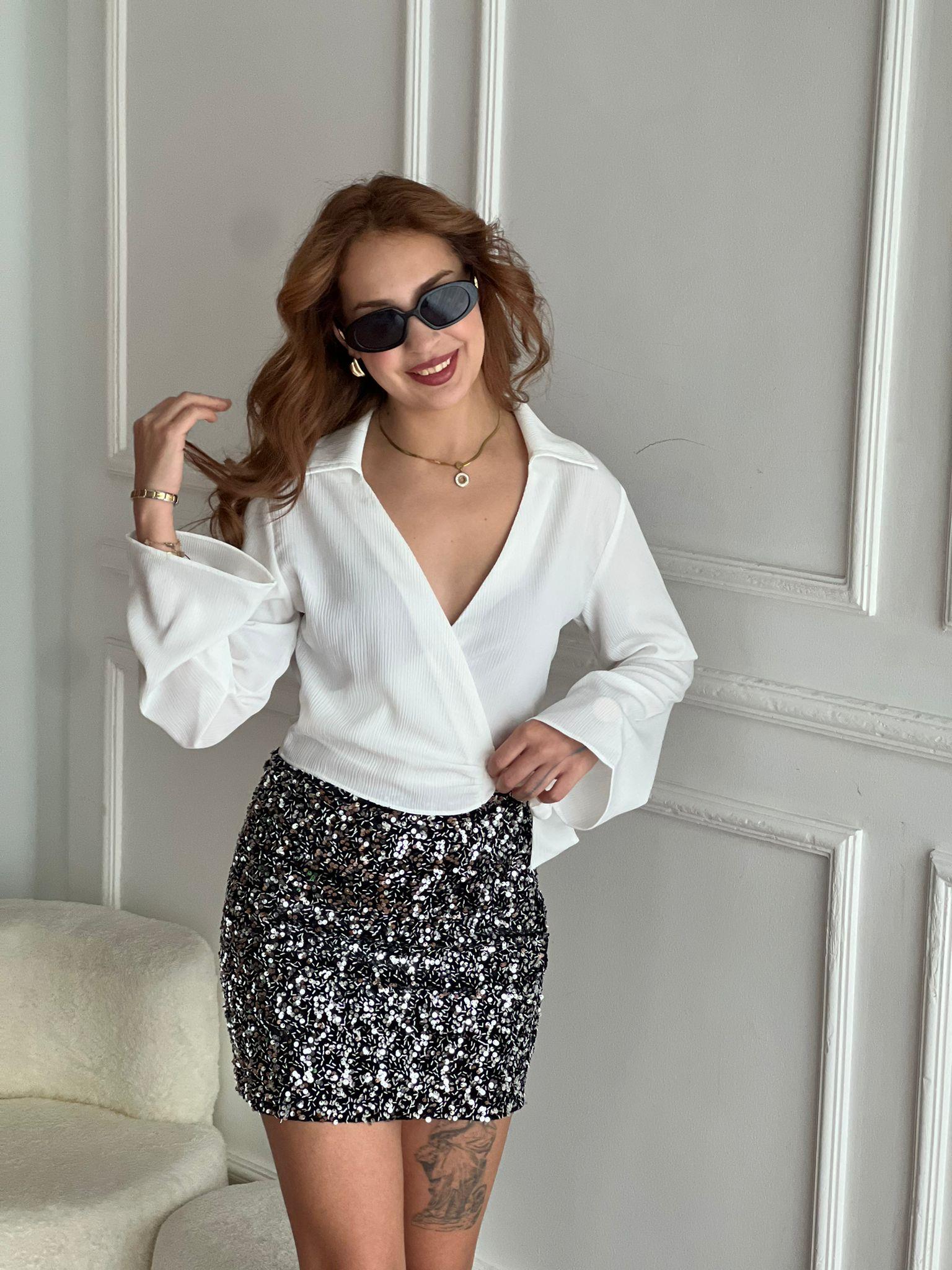 Mini Pul Payet Etek 103014 Gümüş