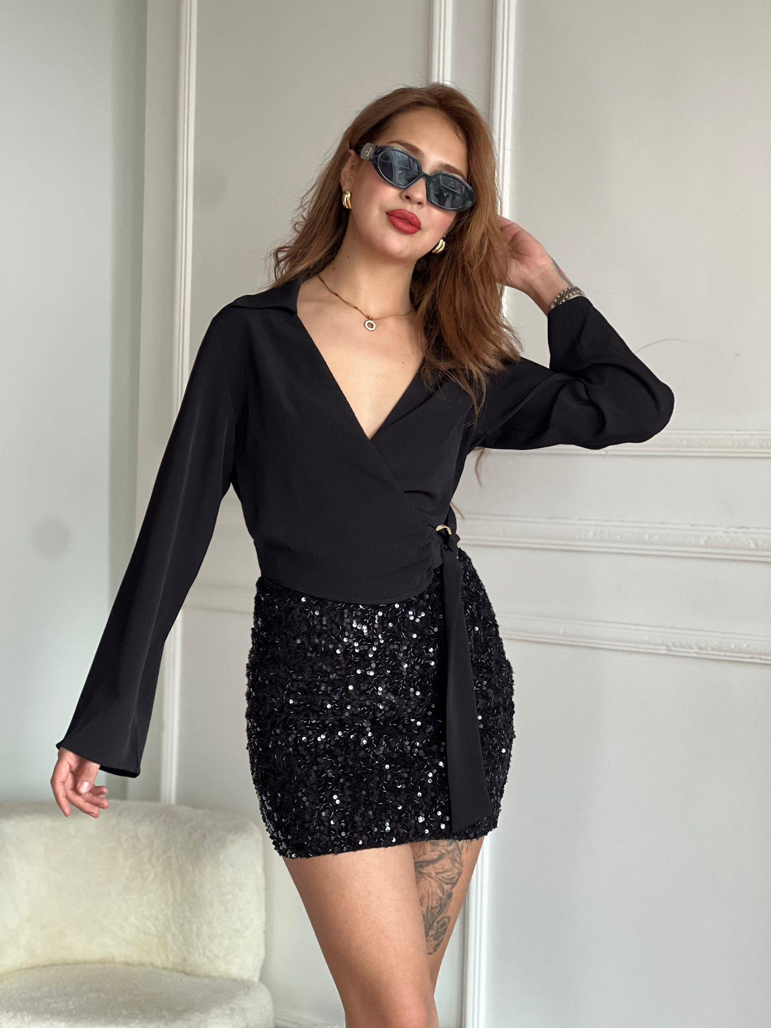 Mini Pul Payet Etek 103014 Siyah