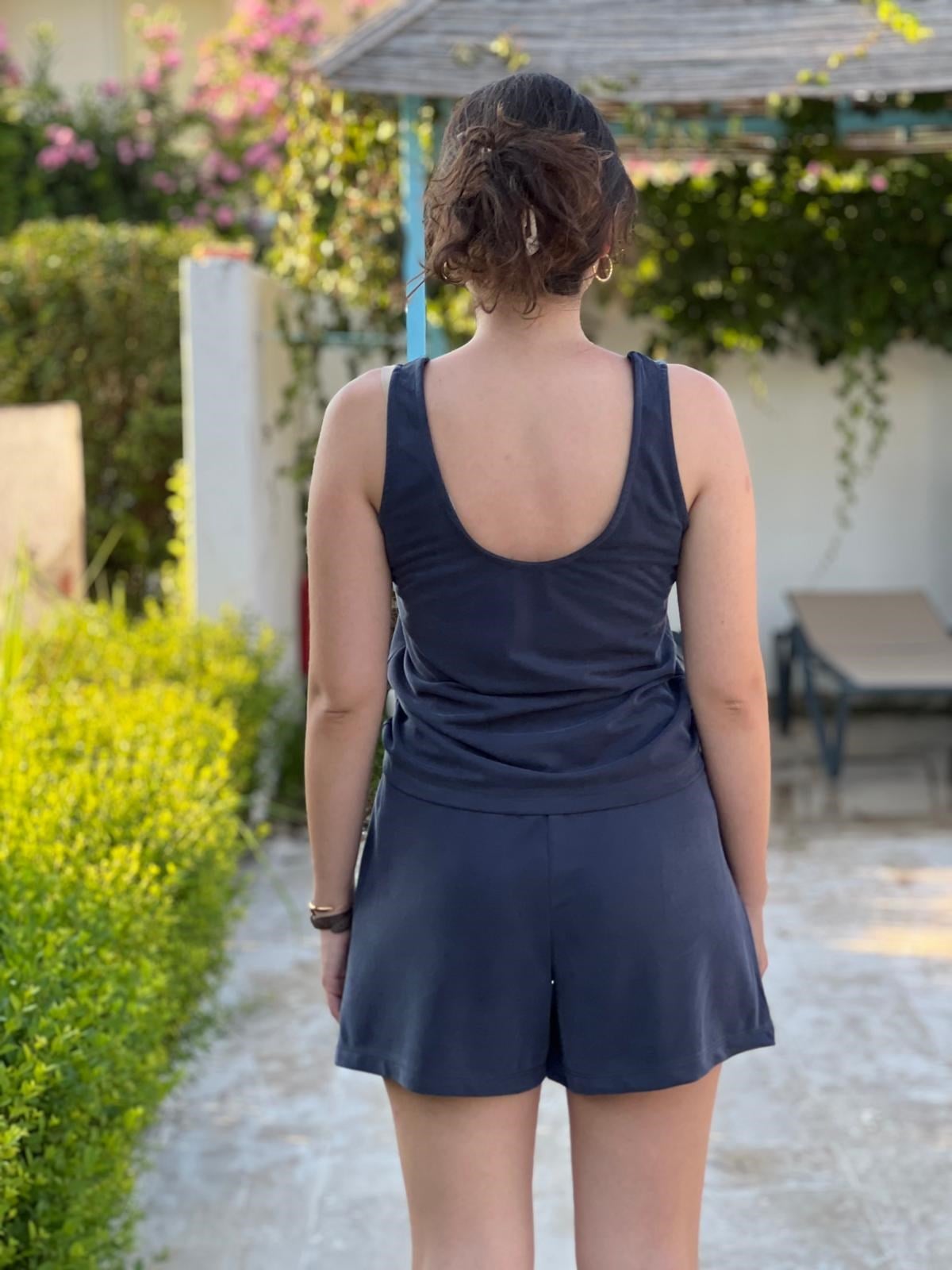 Modal Atlet Şort Takım 7248 Lacivert