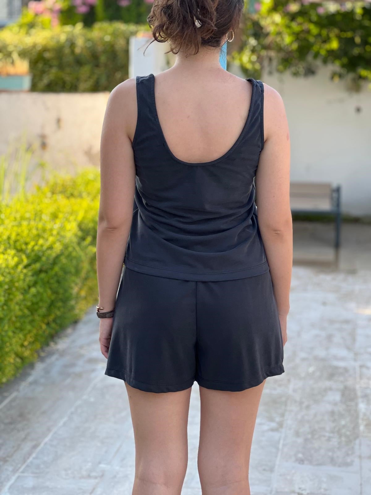Modal Atlet Şort Takım 7248 Siyah