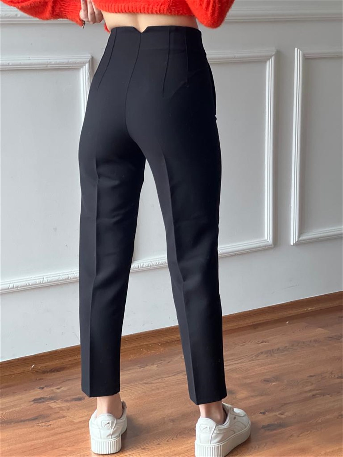 Önü Flotalı Pantolon 5113 Siyah