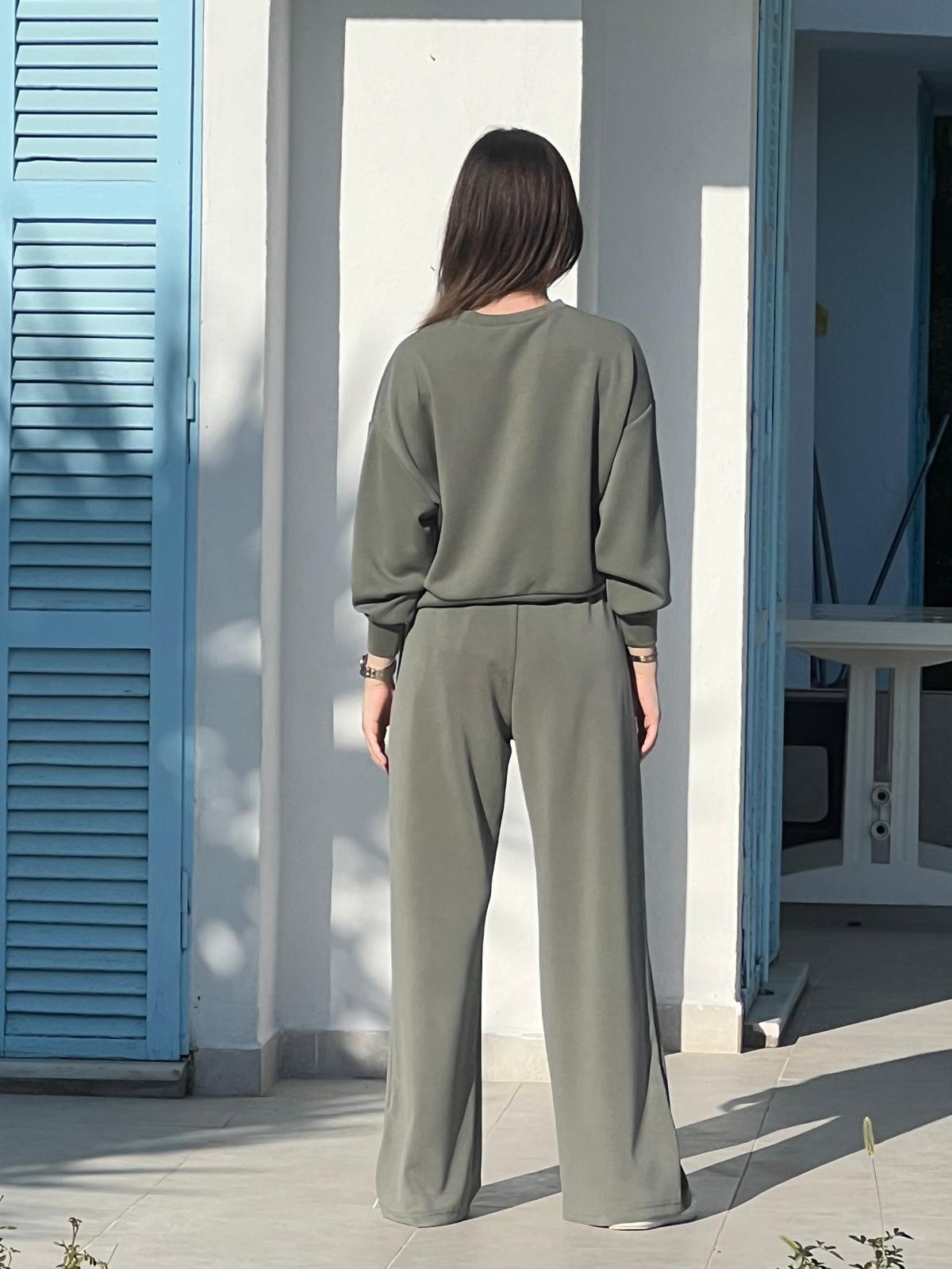 Oysho Kumaş Sweatshirt 16589 Haki