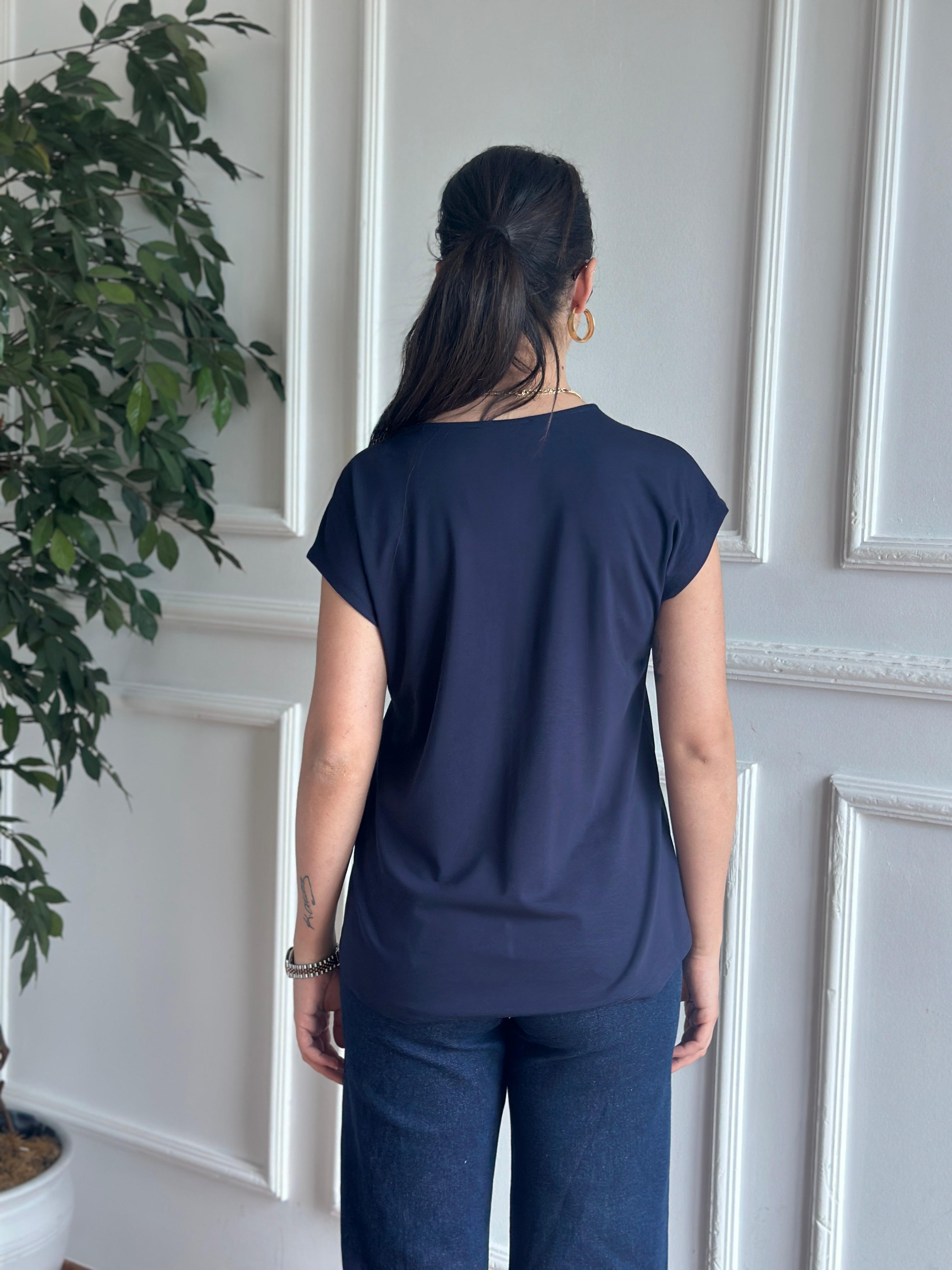 Oysho Kumaş Tshirt 29114 Lacivert
