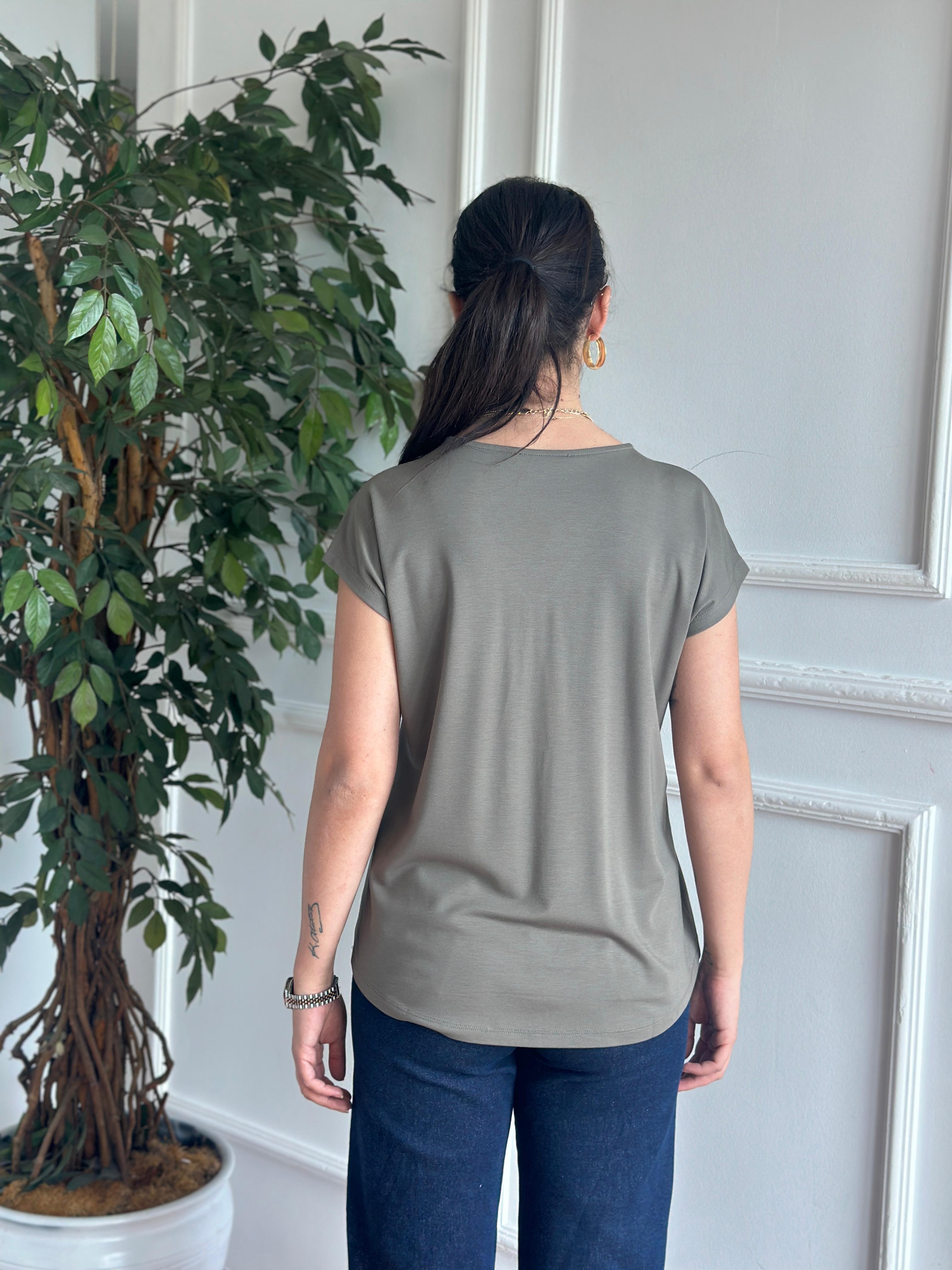 Oysho Kumaş Tshirt 29114 Vizon