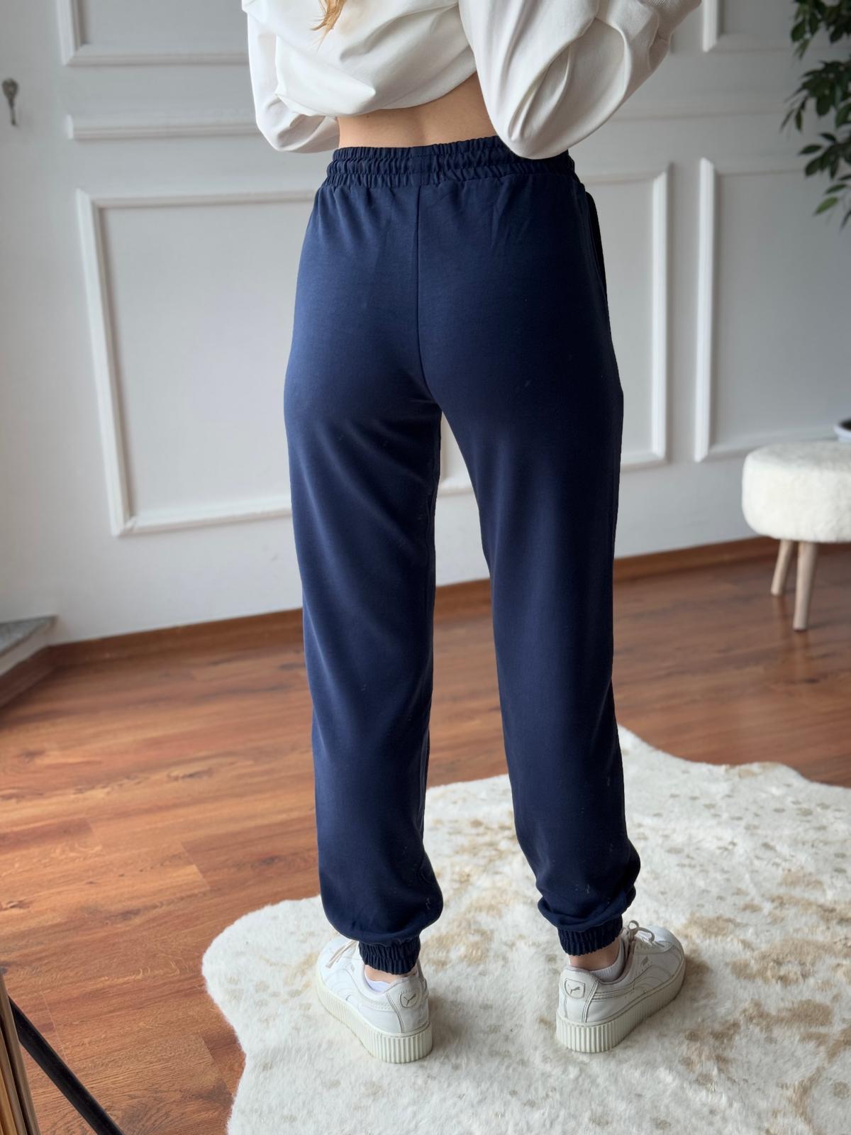 Paçası Lastikli Oysho Kumaş Eşofman 16642 Lacivert