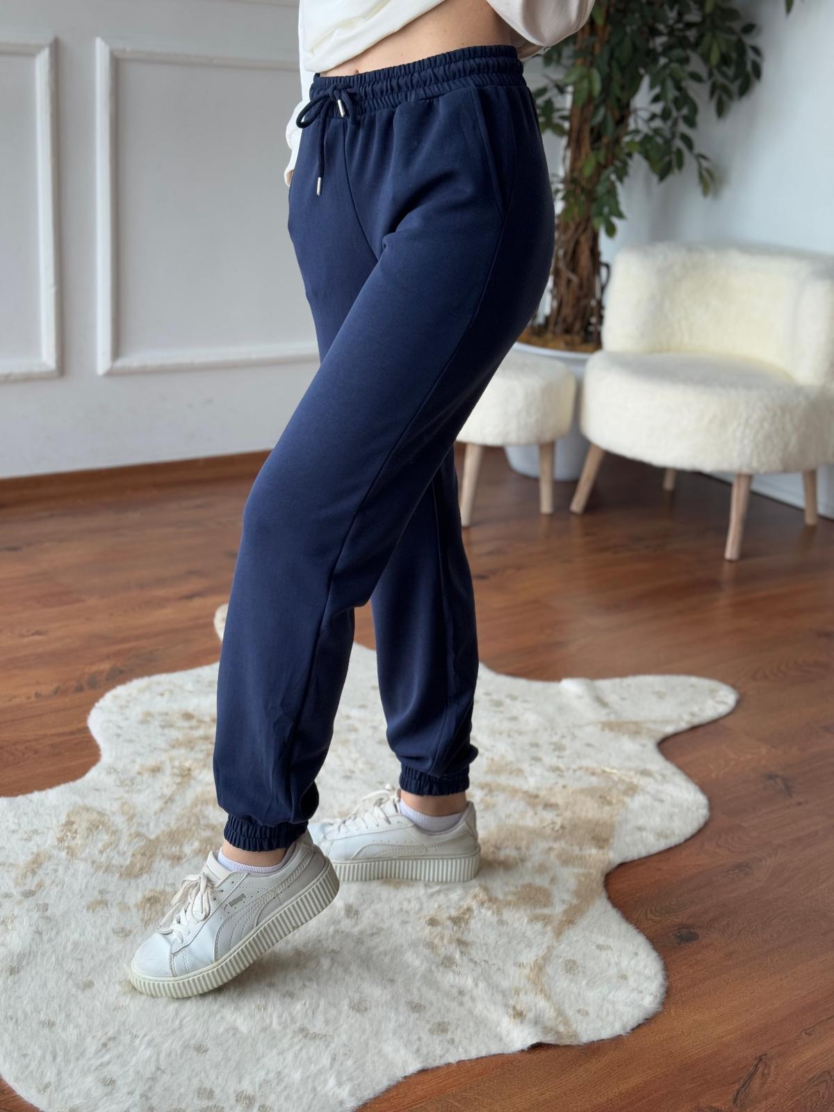 Paçası Lastikli Oysho Kumaş Eşofman 16642 Lacivert