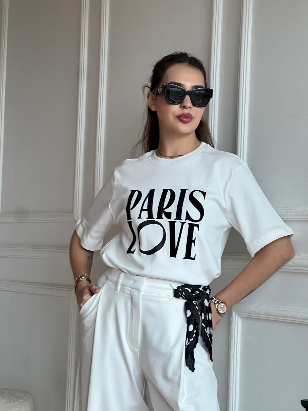 Paris Love Baskılı Tshirt 2618135 Beyaz