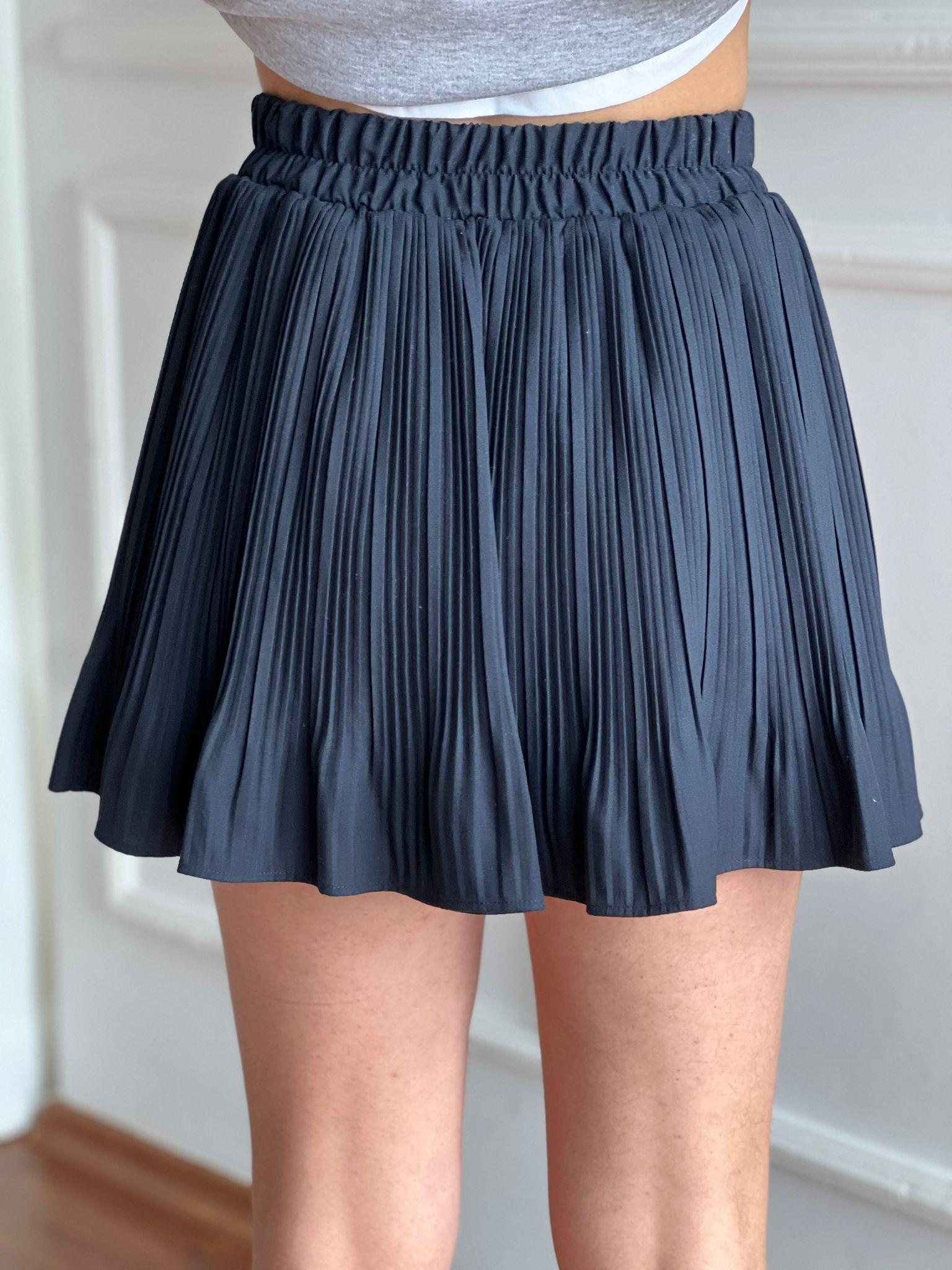 Pileli Etek 41573 Lacivert