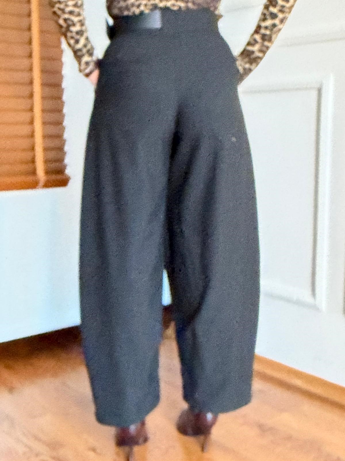 Pileli Kemerli Pantolon 5195 Siyah