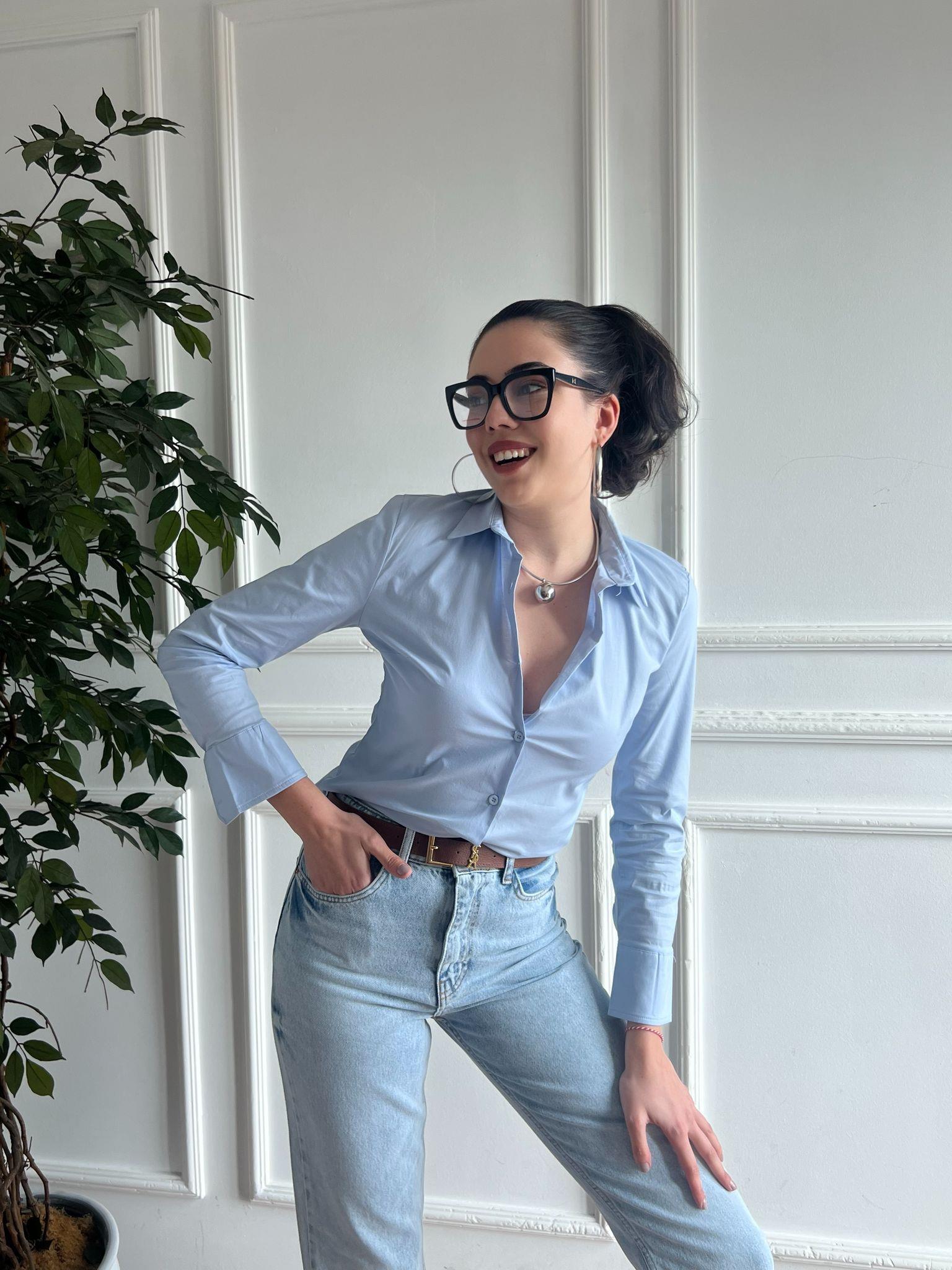 Poplin Gömlek 018 Mavi