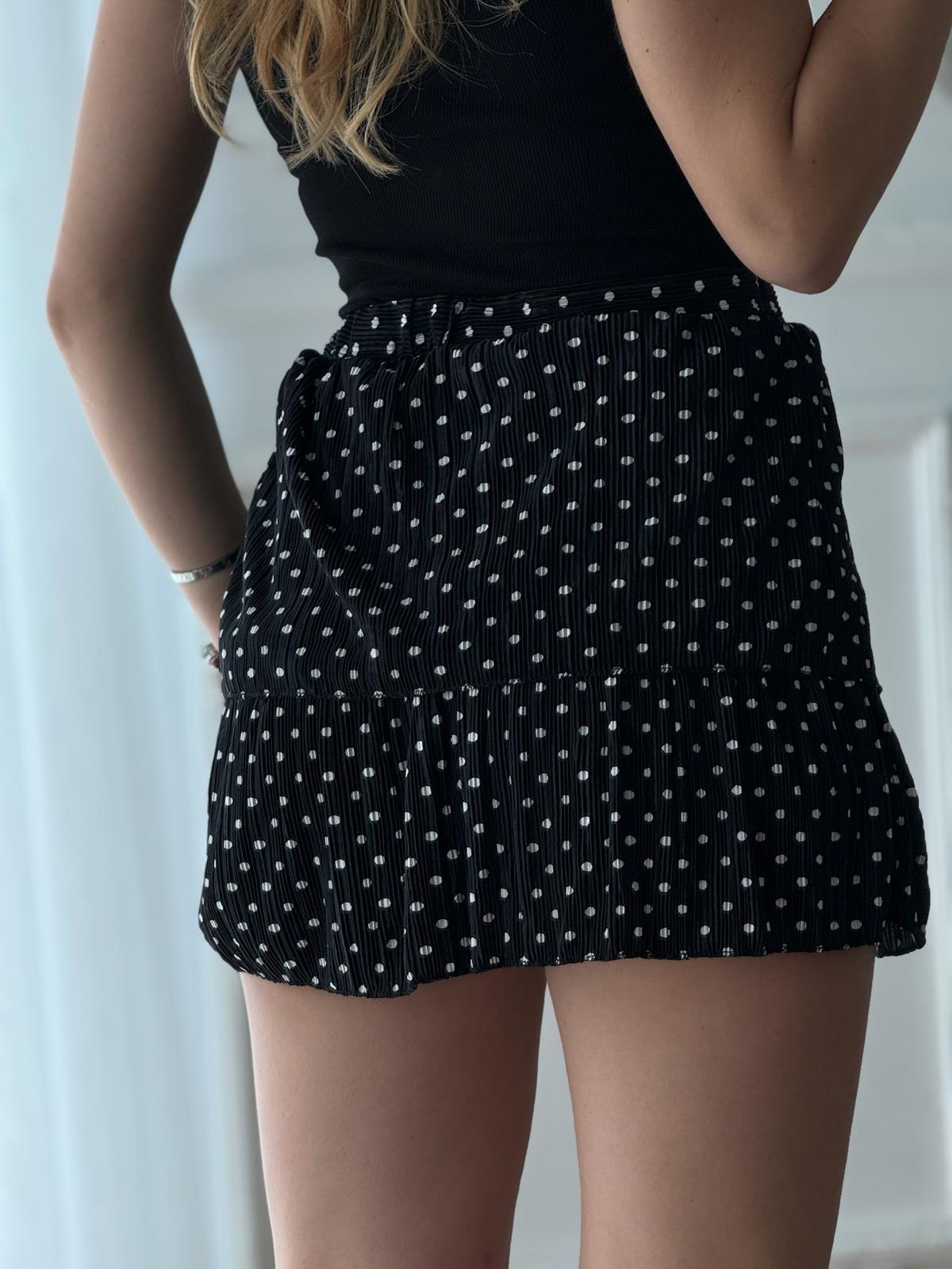 Puantiyeli Şort Etek 27826 Siyah