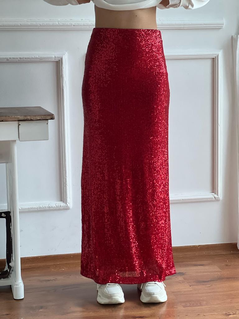 Pul Payet Etek 3682 Kırmızı