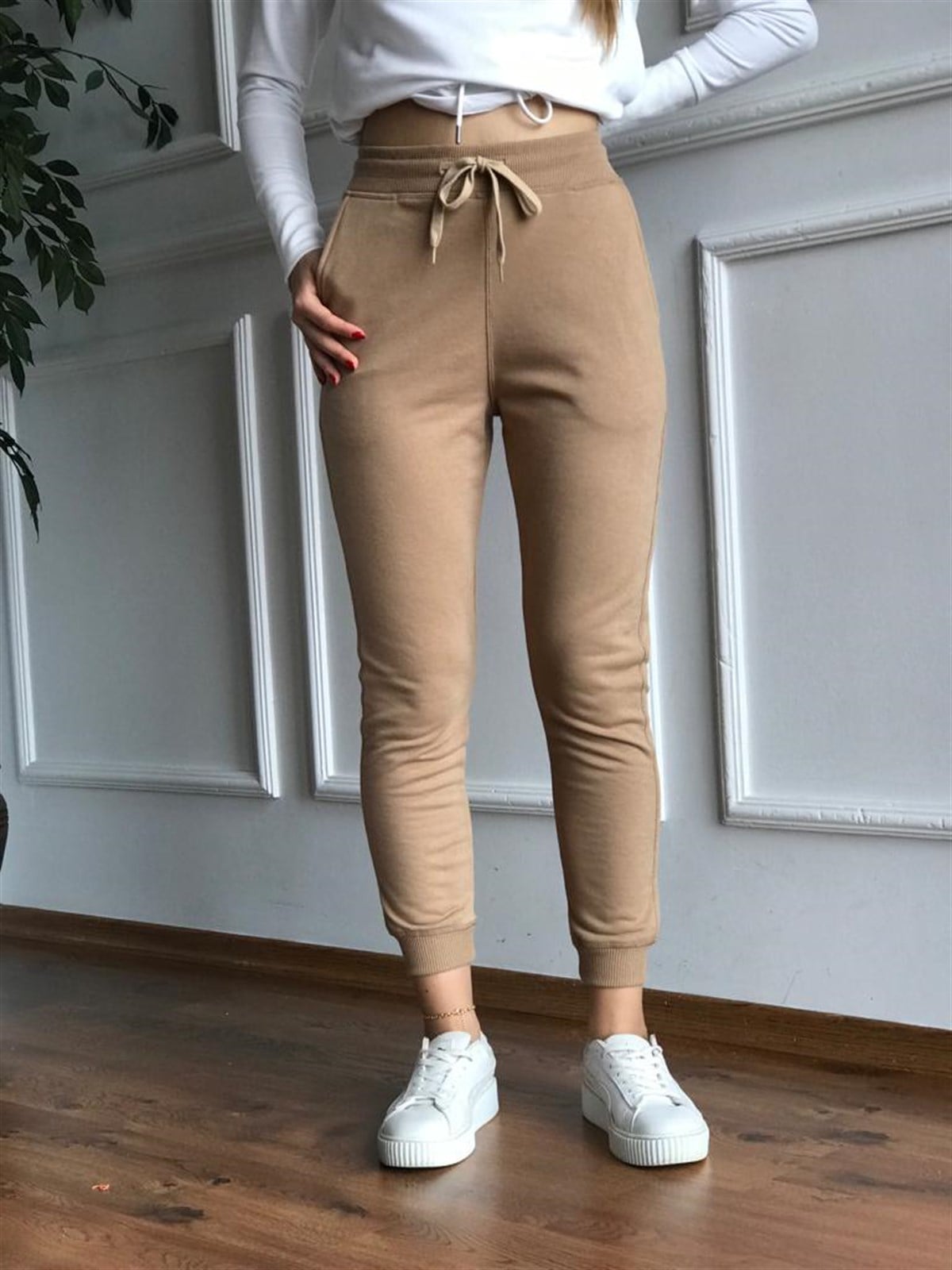 Ribanalı Eşofman 1003 Camel
