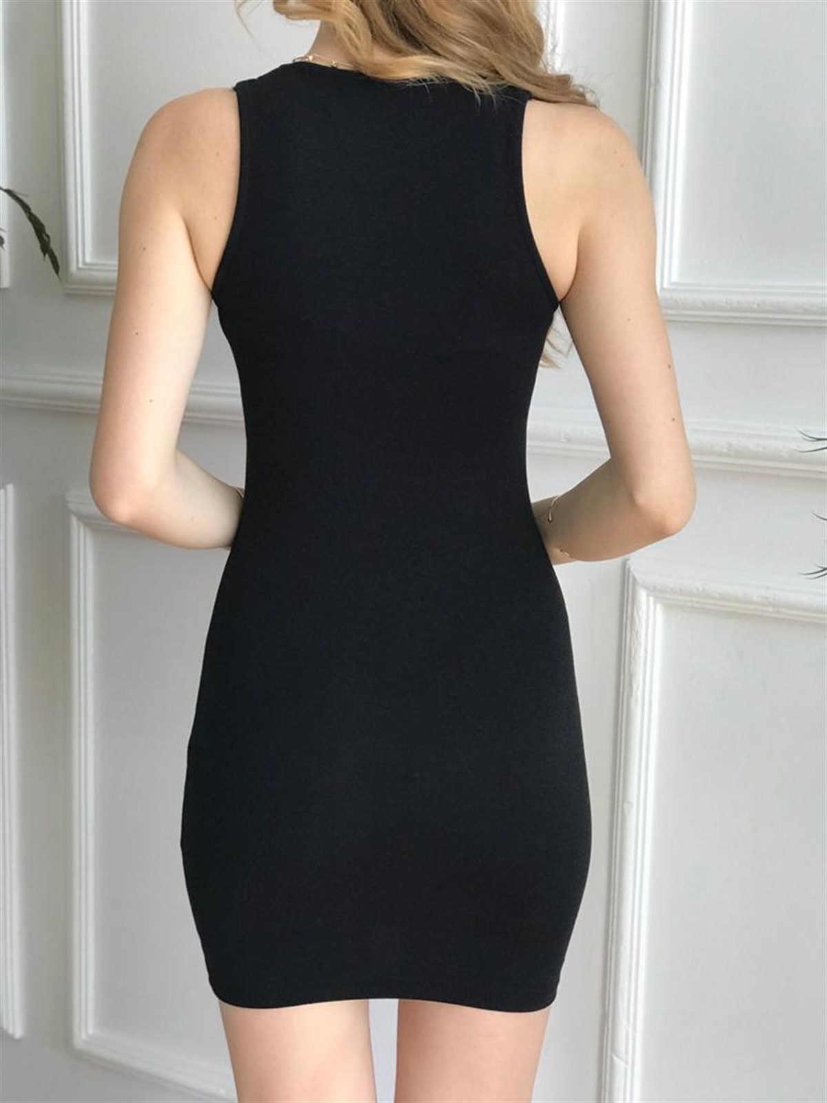 Sandy Mini Elbise 90326 Siyah