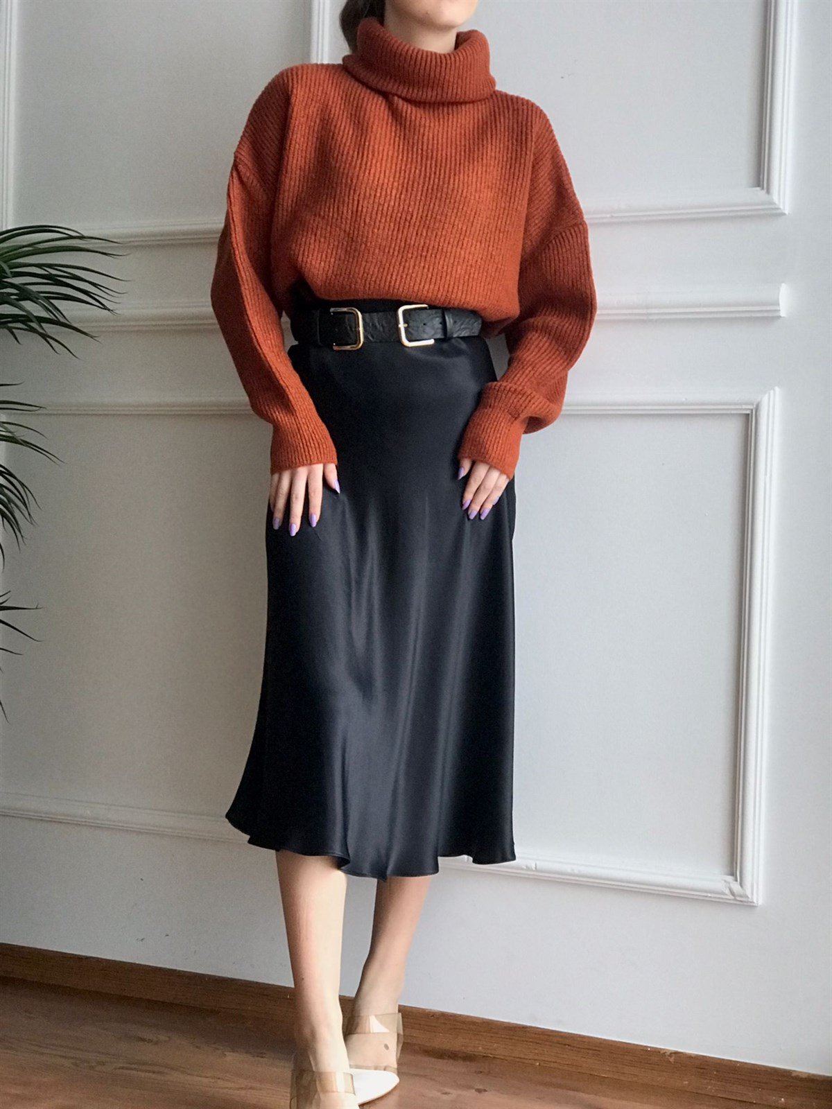 Saten Etek 4433 Siyah